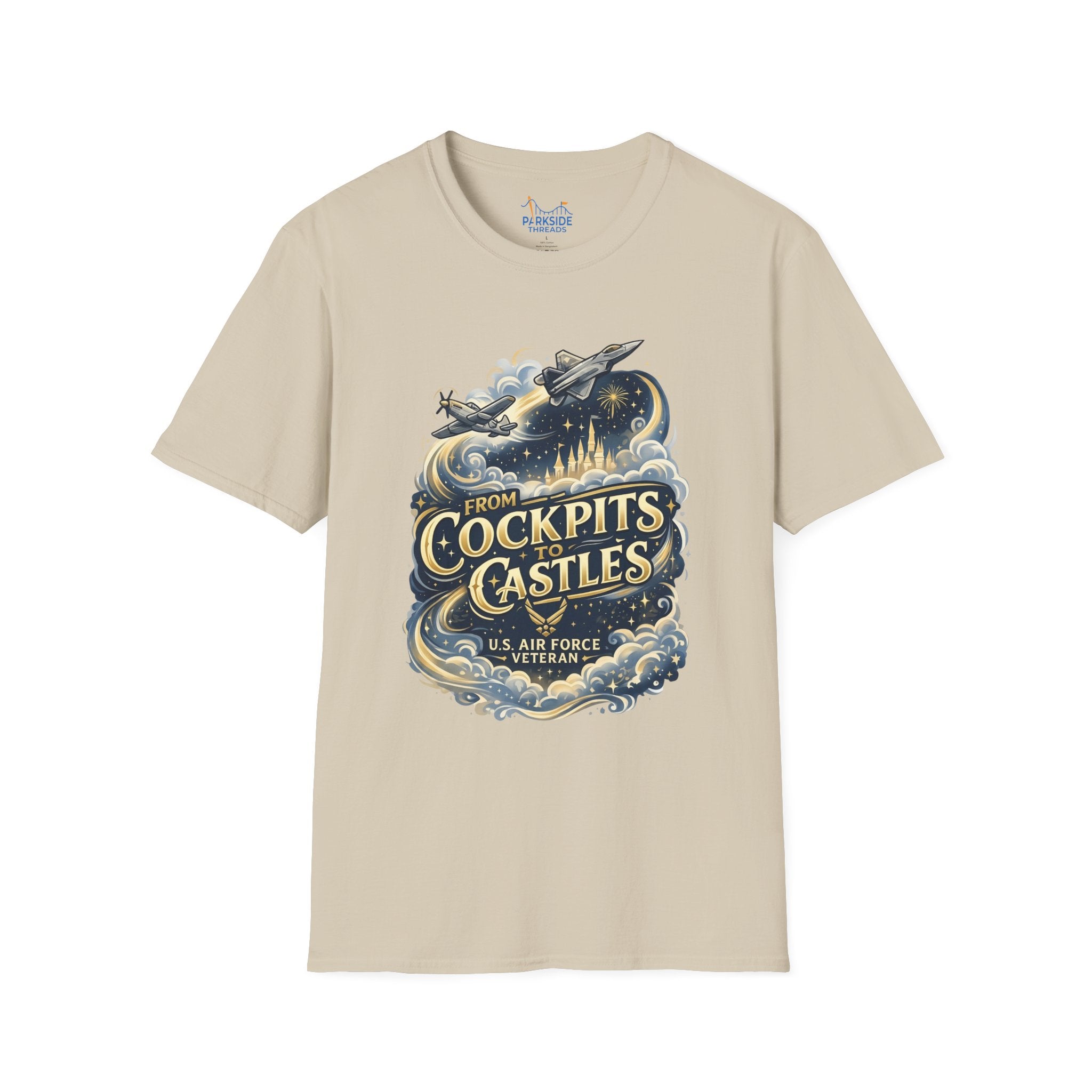 From Cockpits to Castles Air Force Veteran Theme Park T-Shirt