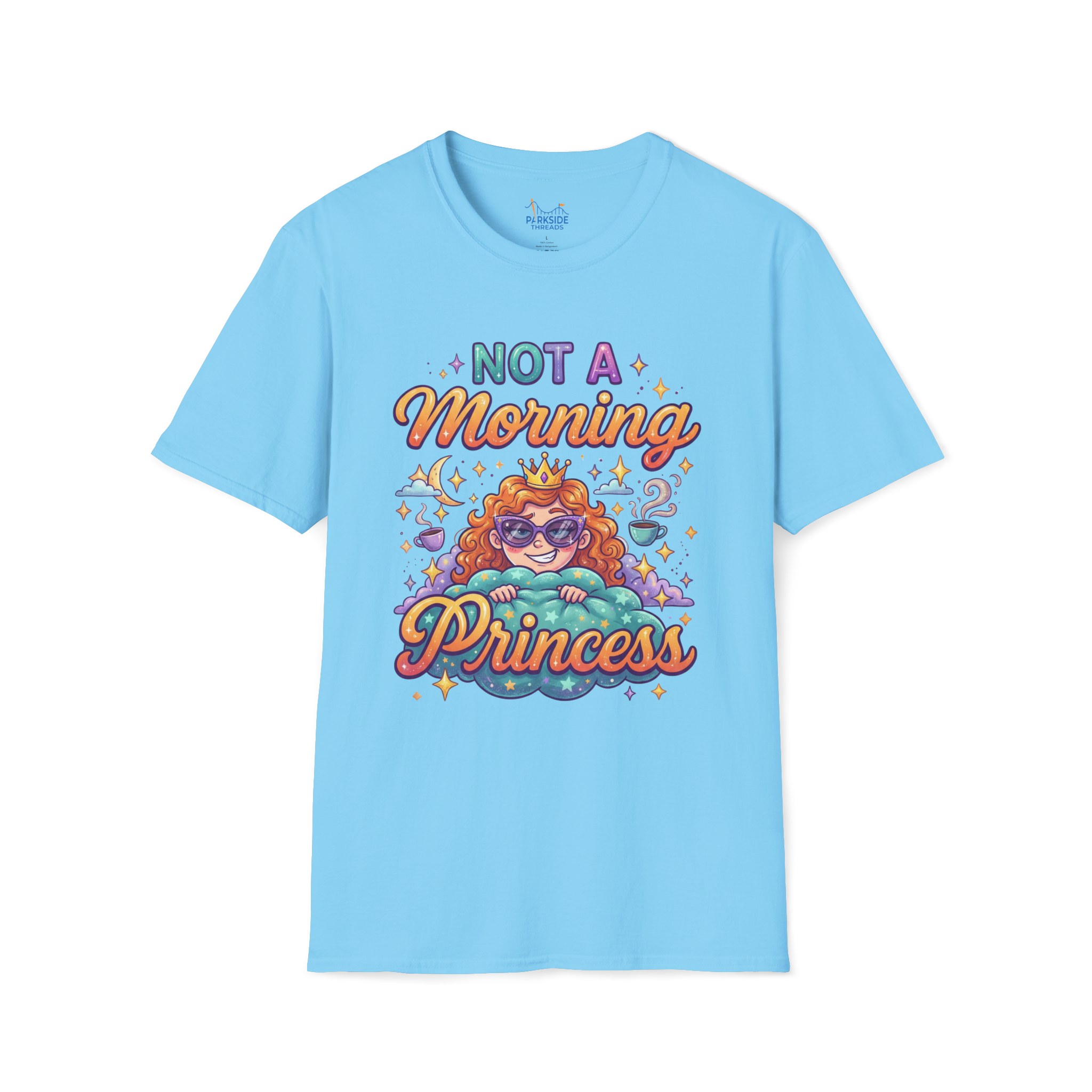 Not a Morning Princess Tee – Park Moms Run on Coffee