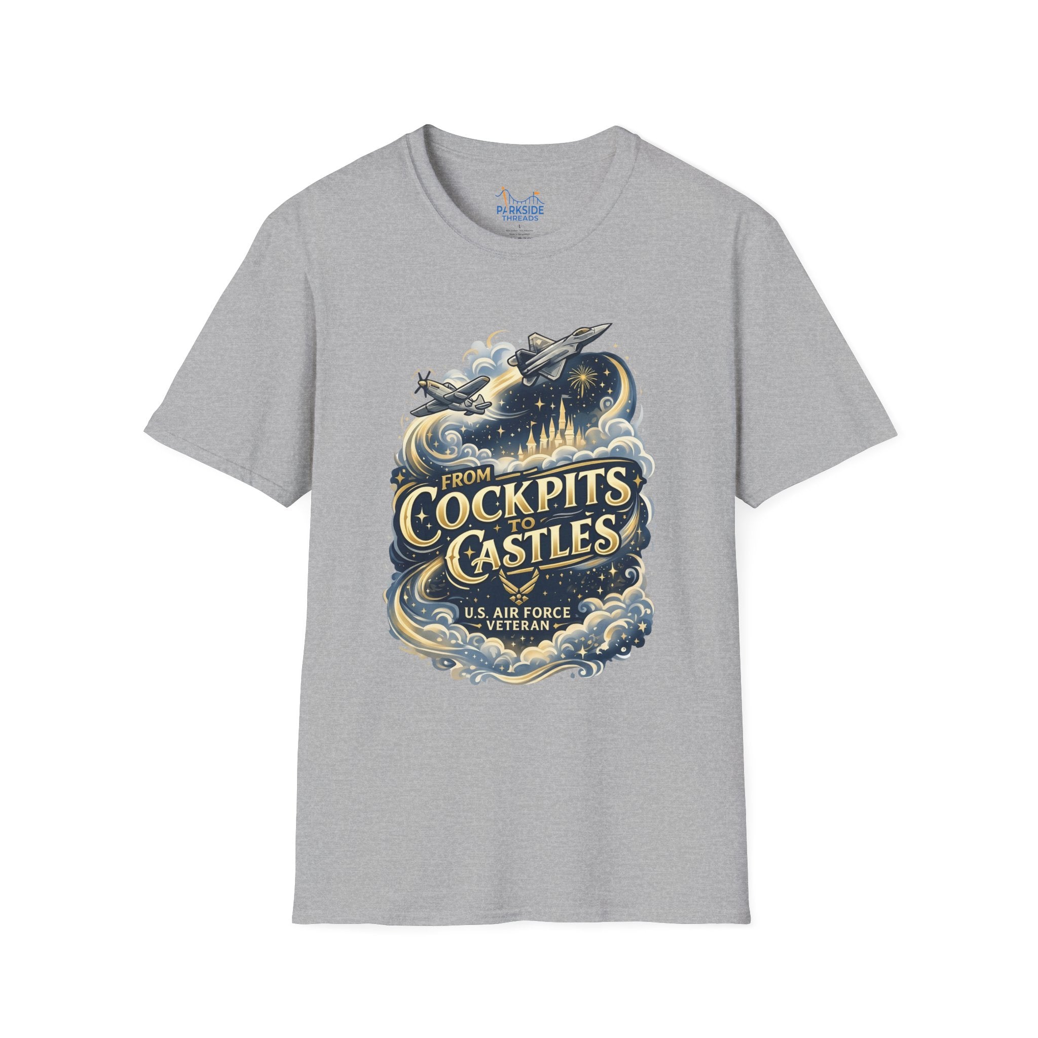 From Cockpits to Castles Air Force Veteran Theme Park T-Shirt