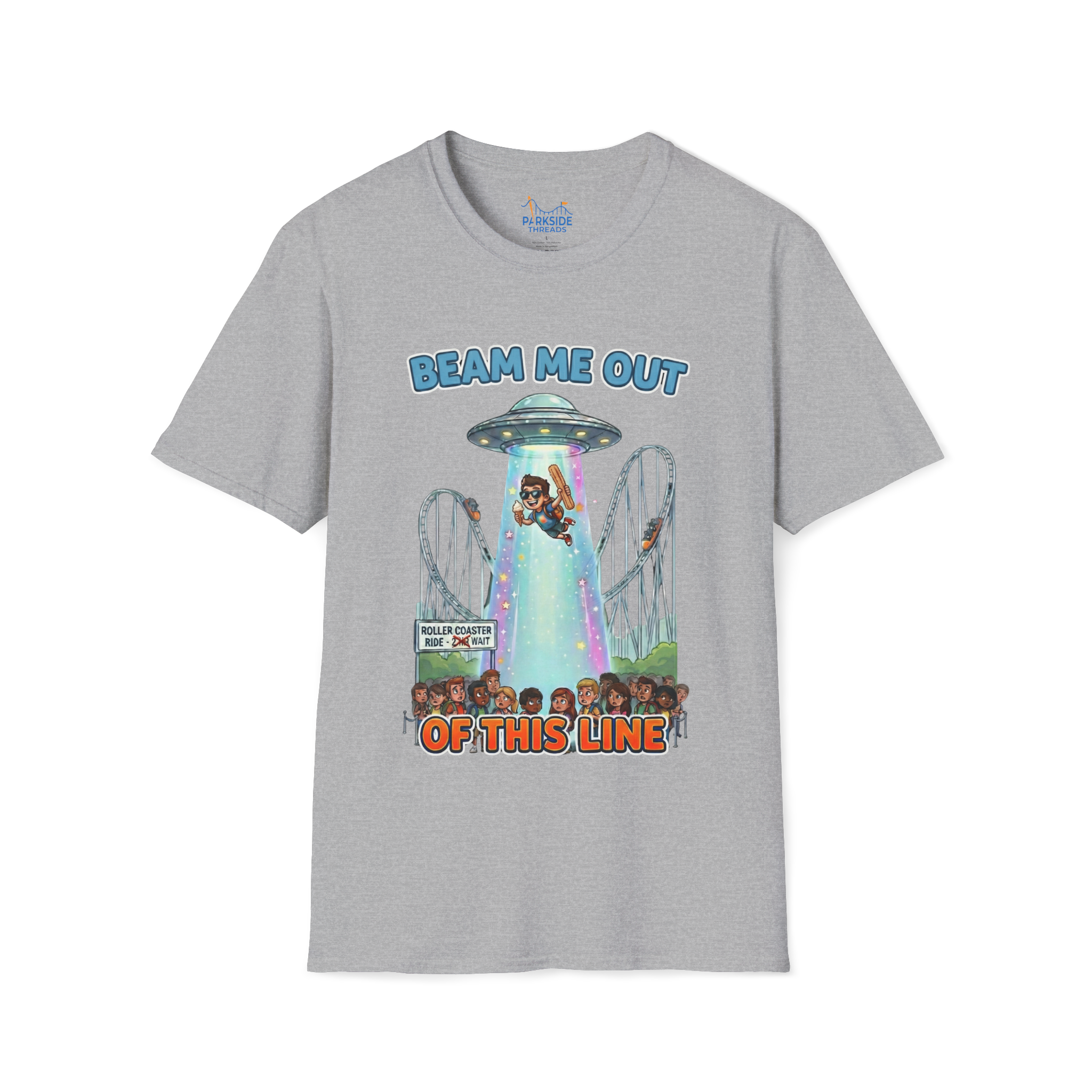 Beam Me Out of This Line | The Ultimate Long Ride Wait Survival Tee