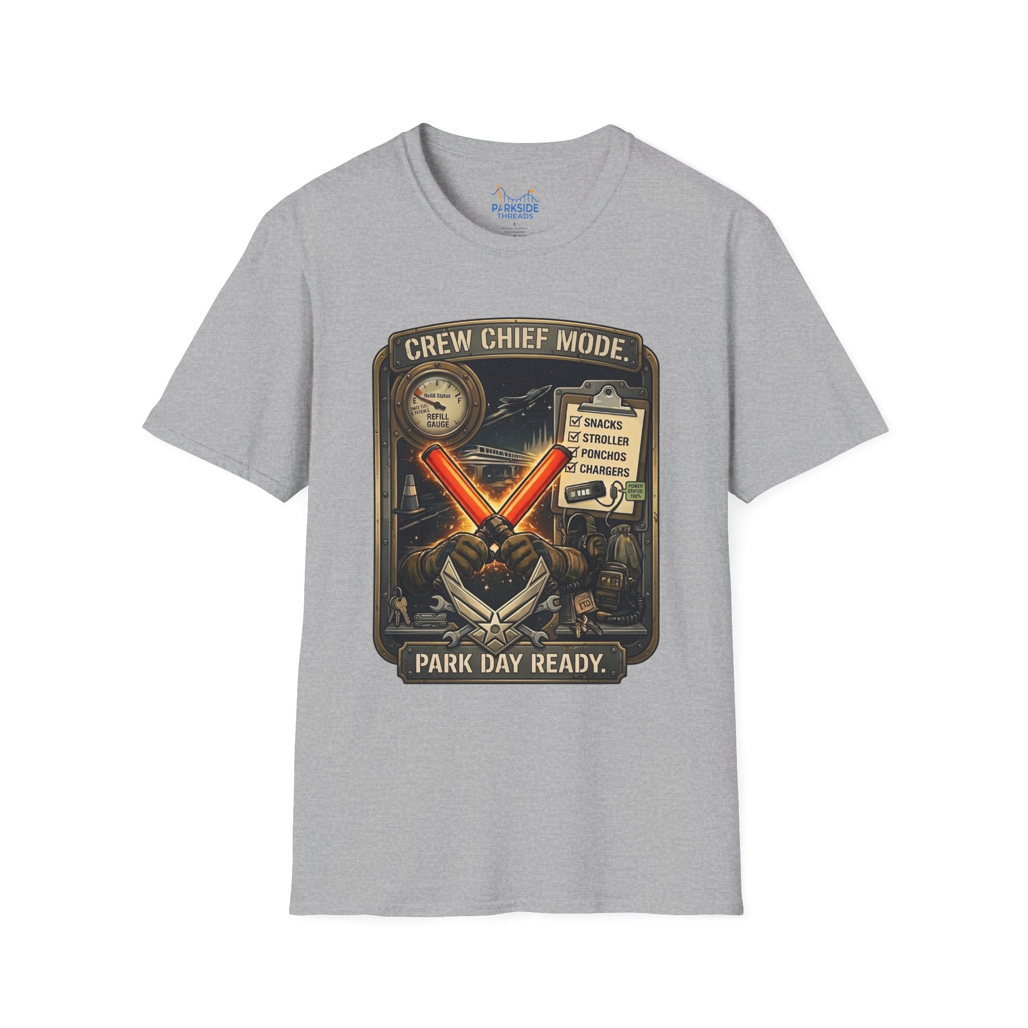 Crew Chief Mode Park Day Ready Air Force Dad T-Shirt
