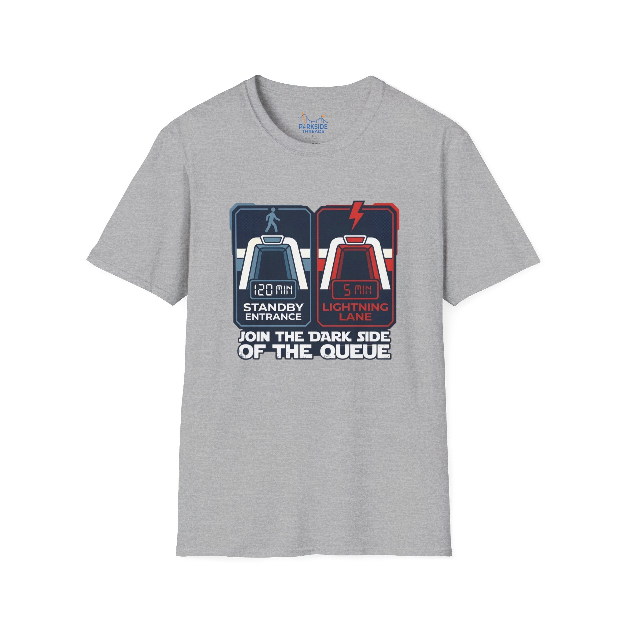 Join The Dark Side Of The Queue Park Dad Shirt – Star Wars Inspired Theme Park Tee