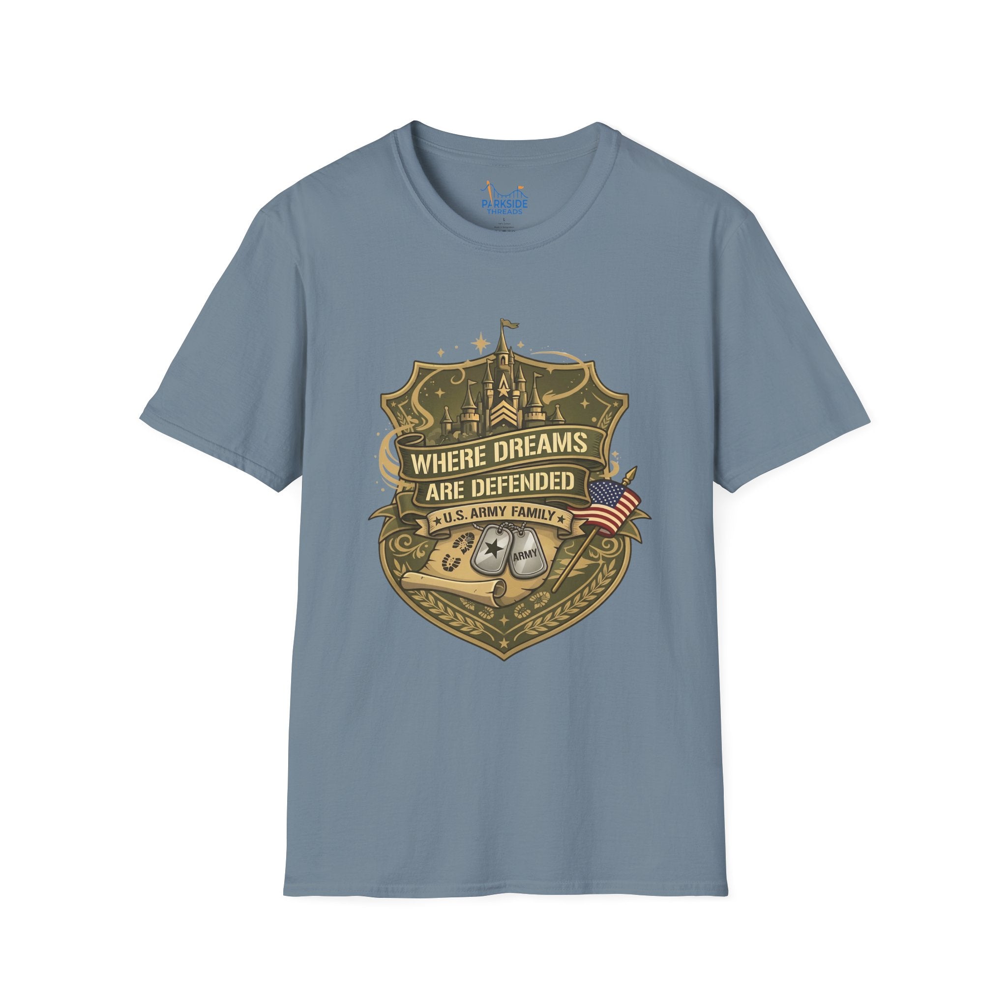 Where Dreams Are Defended Army Family Theme Park Shirt, Military Vacation Tee, Patriotic Gift