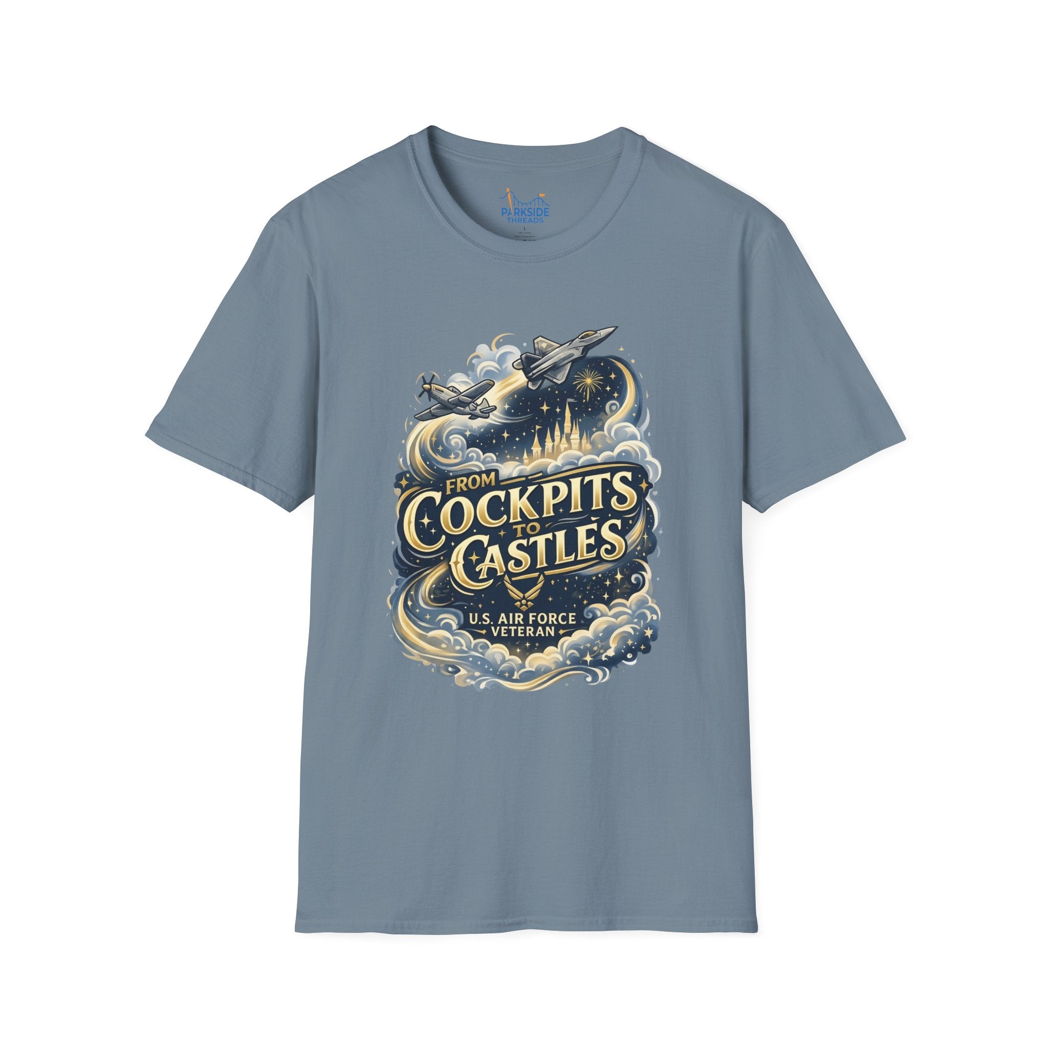 From Cockpits to Castles Air Force Veteran Theme Park T-Shirt