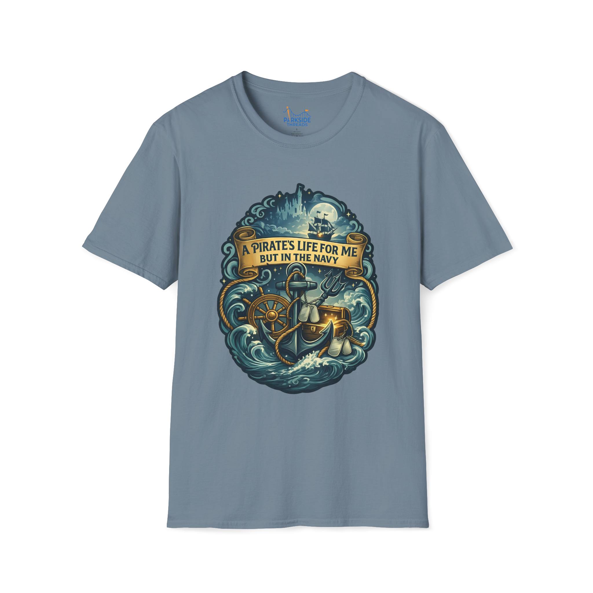Pirate Life Navy Theme Park Shirt