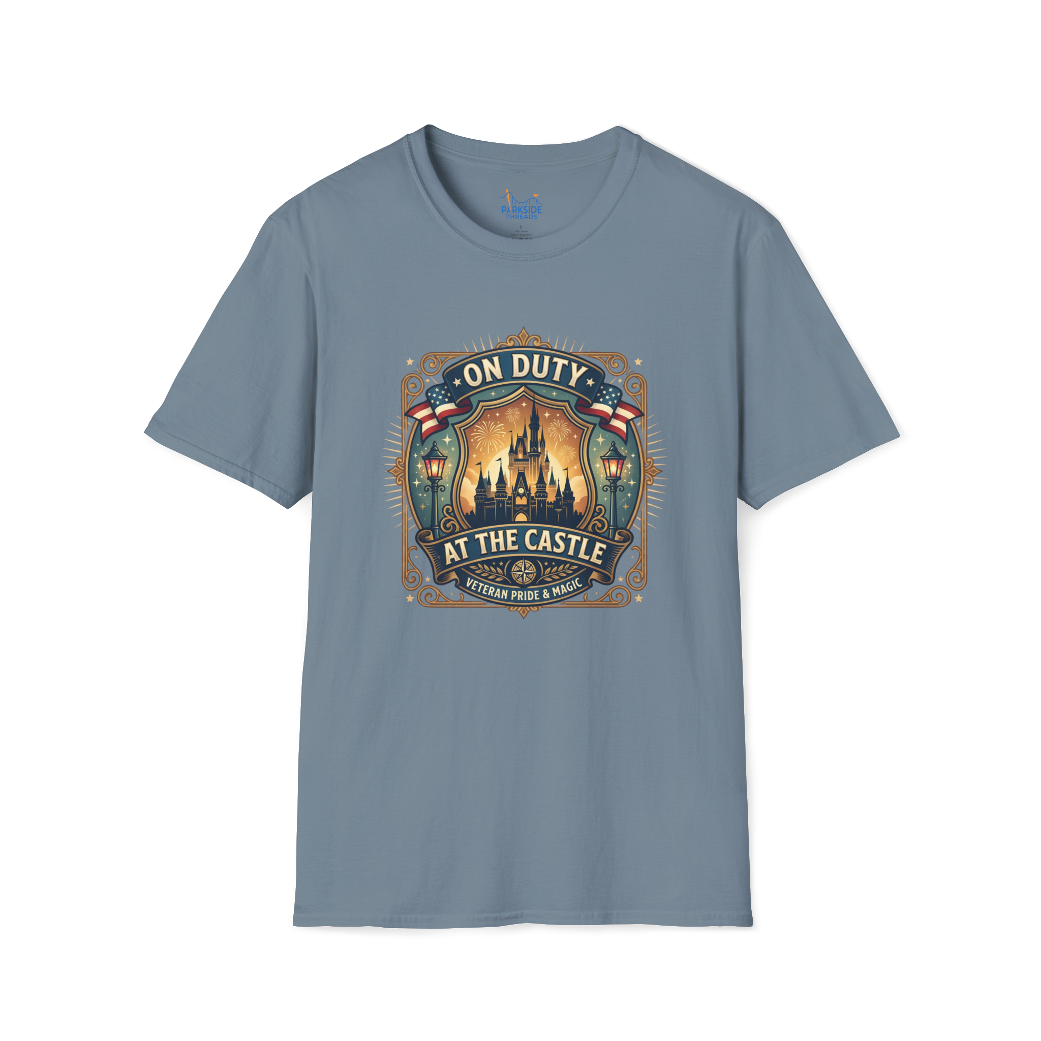 On Duty at the Castle Veteran Military Vacation Tee