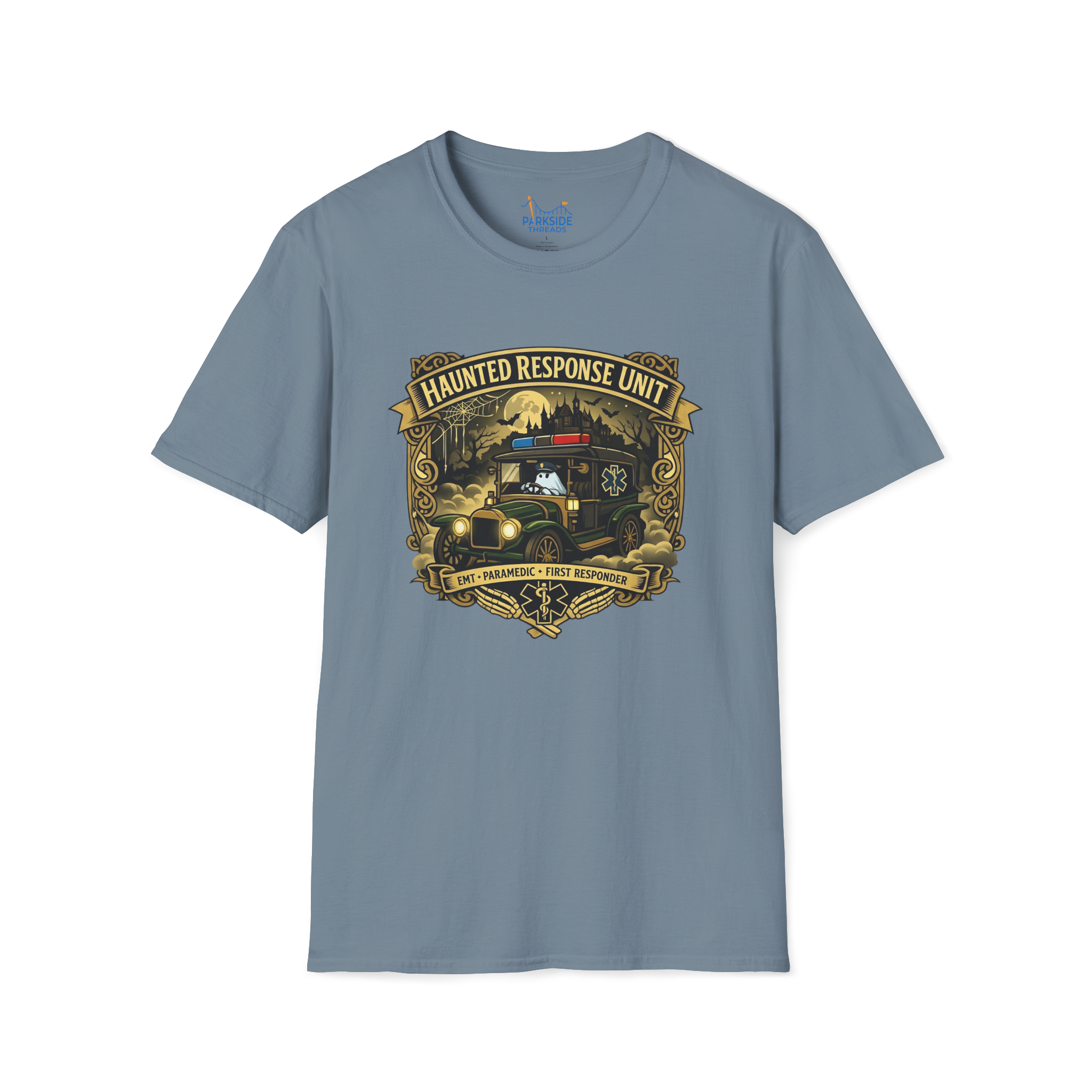 Haunted Response Unit EMS First Responder Spooky Theme Park T-Shirt