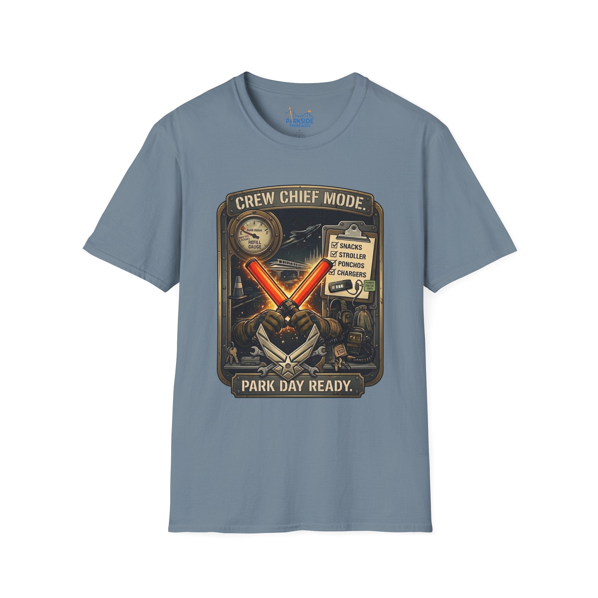 Crew Chief Mode Park Day Ready Air Force Dad T-Shirt