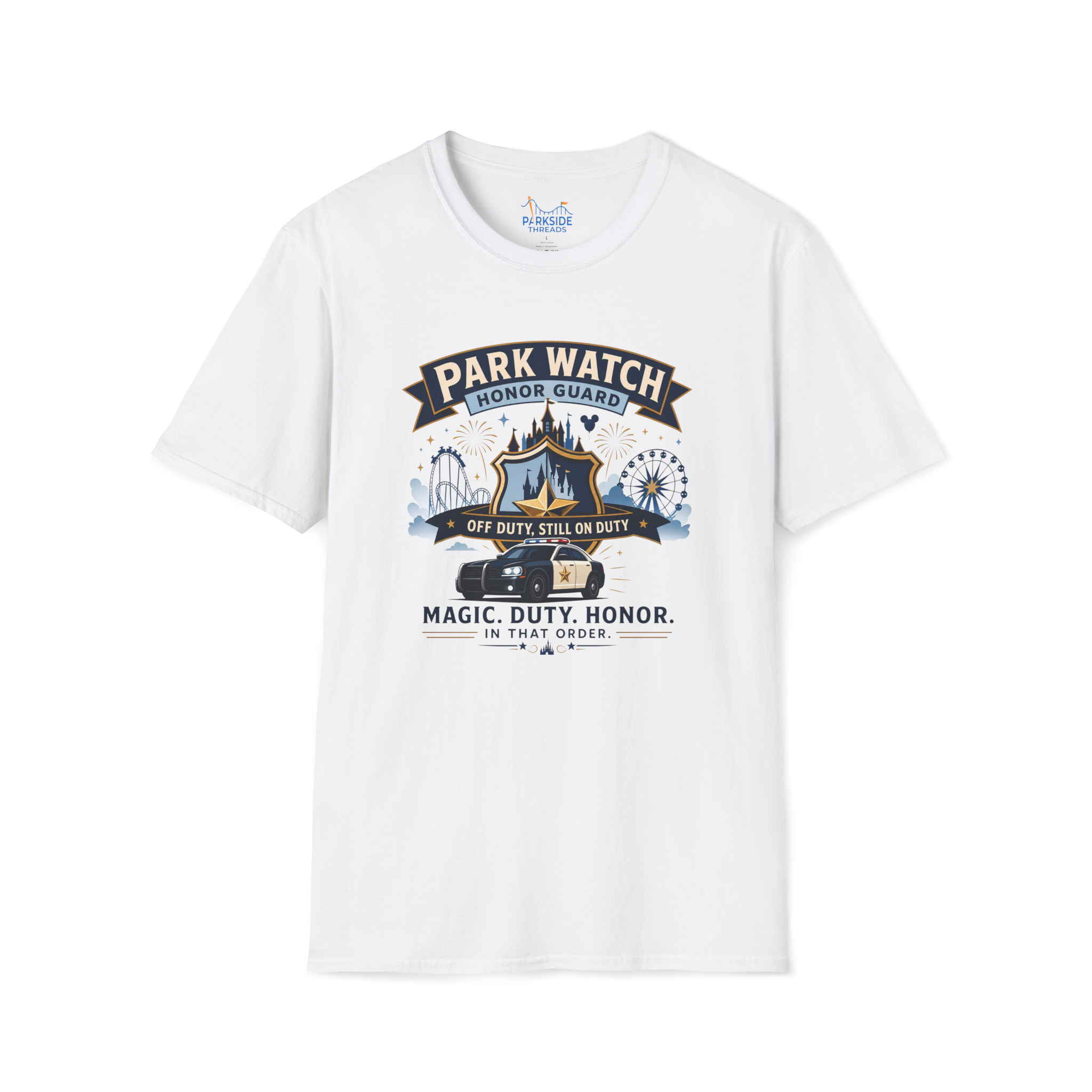 Park Watch Honor Guard Police Officer Theme Park Shirt, Off Duty Cop Vacation Tee, Law Enforcement Gift
