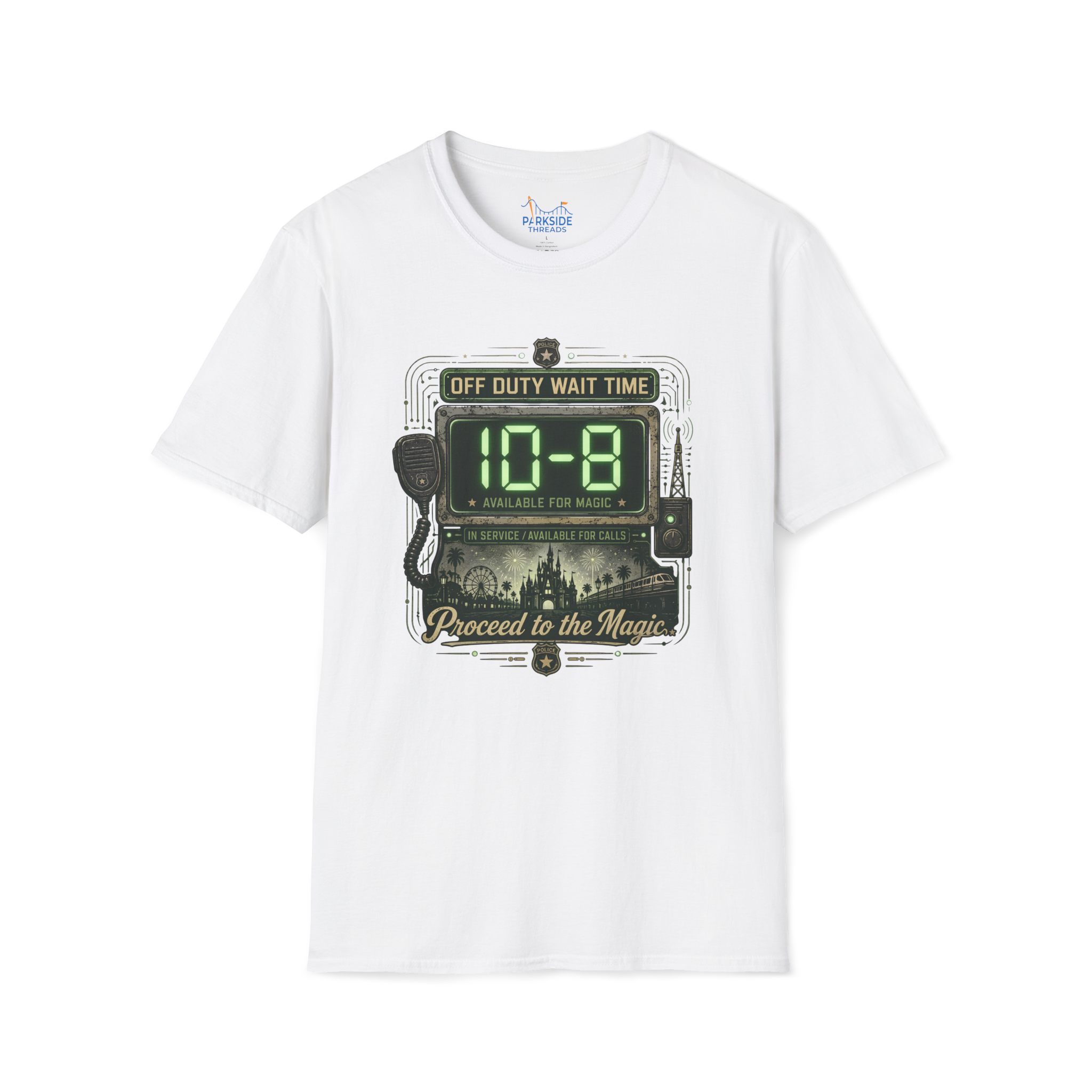 10-8 Available For Magic Police Officer Theme Park Shirt, Law Enforcement Vacation Tee, Off Duty Cop Gift