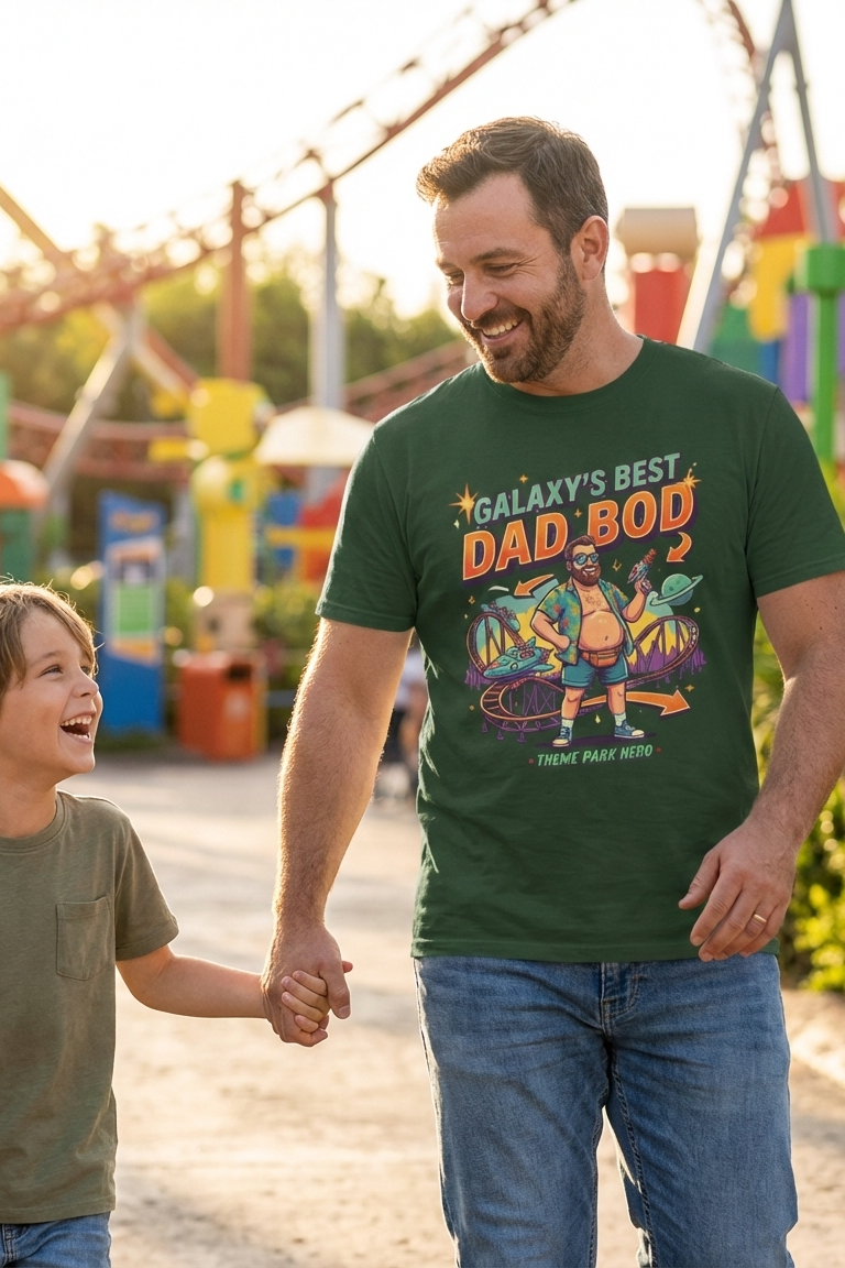 Galaxy’s Best Dad Bod | Theme Park Dad Shirt