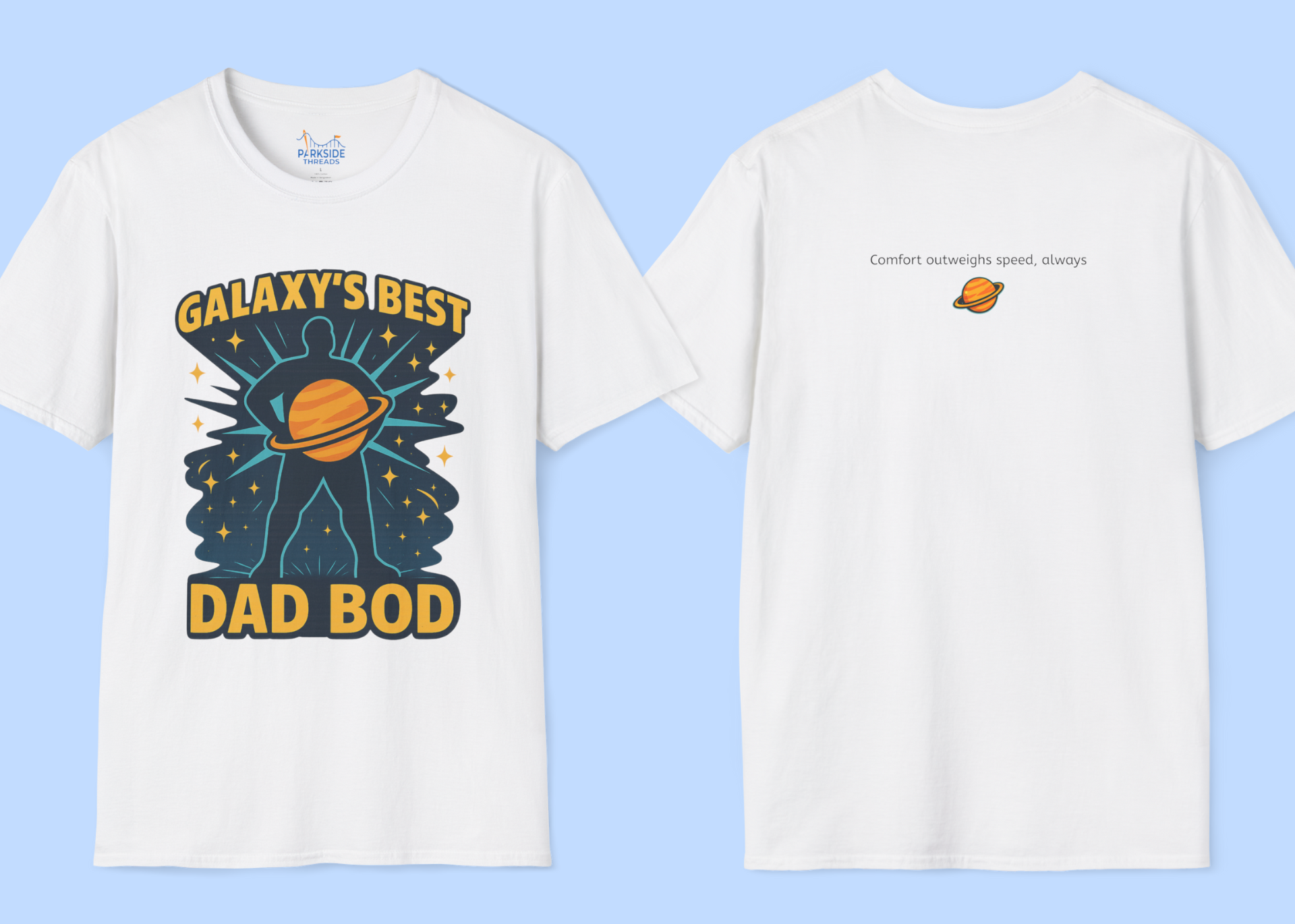 Galaxy’s Best Dad Bod – Funny Space Shirt for Park Dads