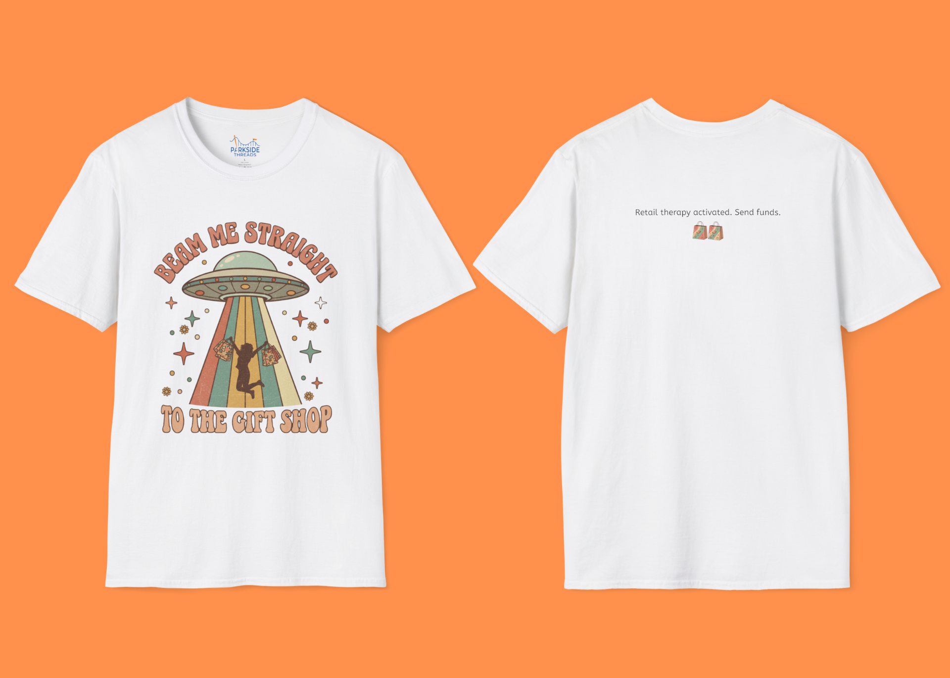 Beam Me Straight to the Gift Shop – Theme Park Mom Tee