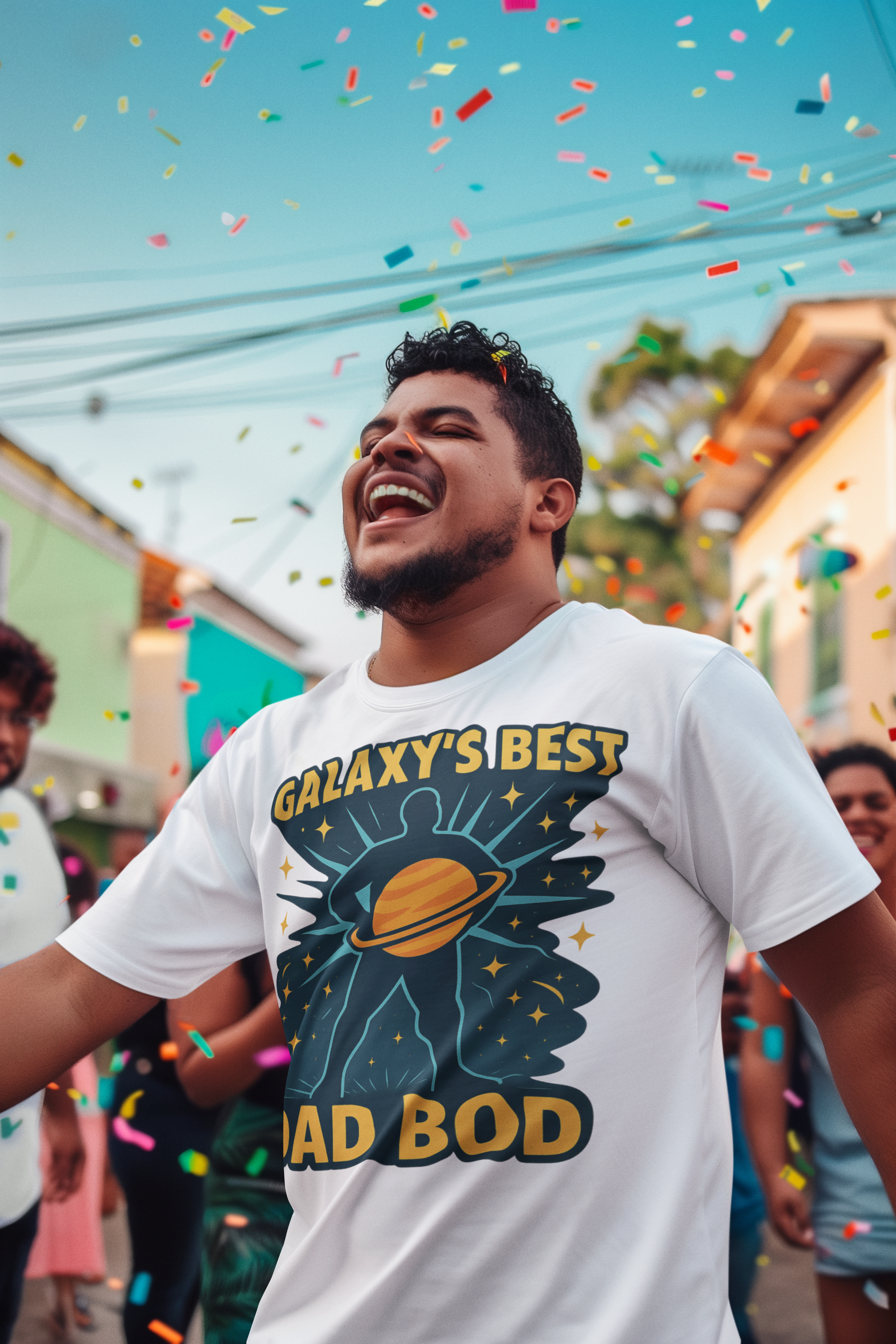 Galaxy’s Best Dad Bod – Funny Space Shirt for Park Dads