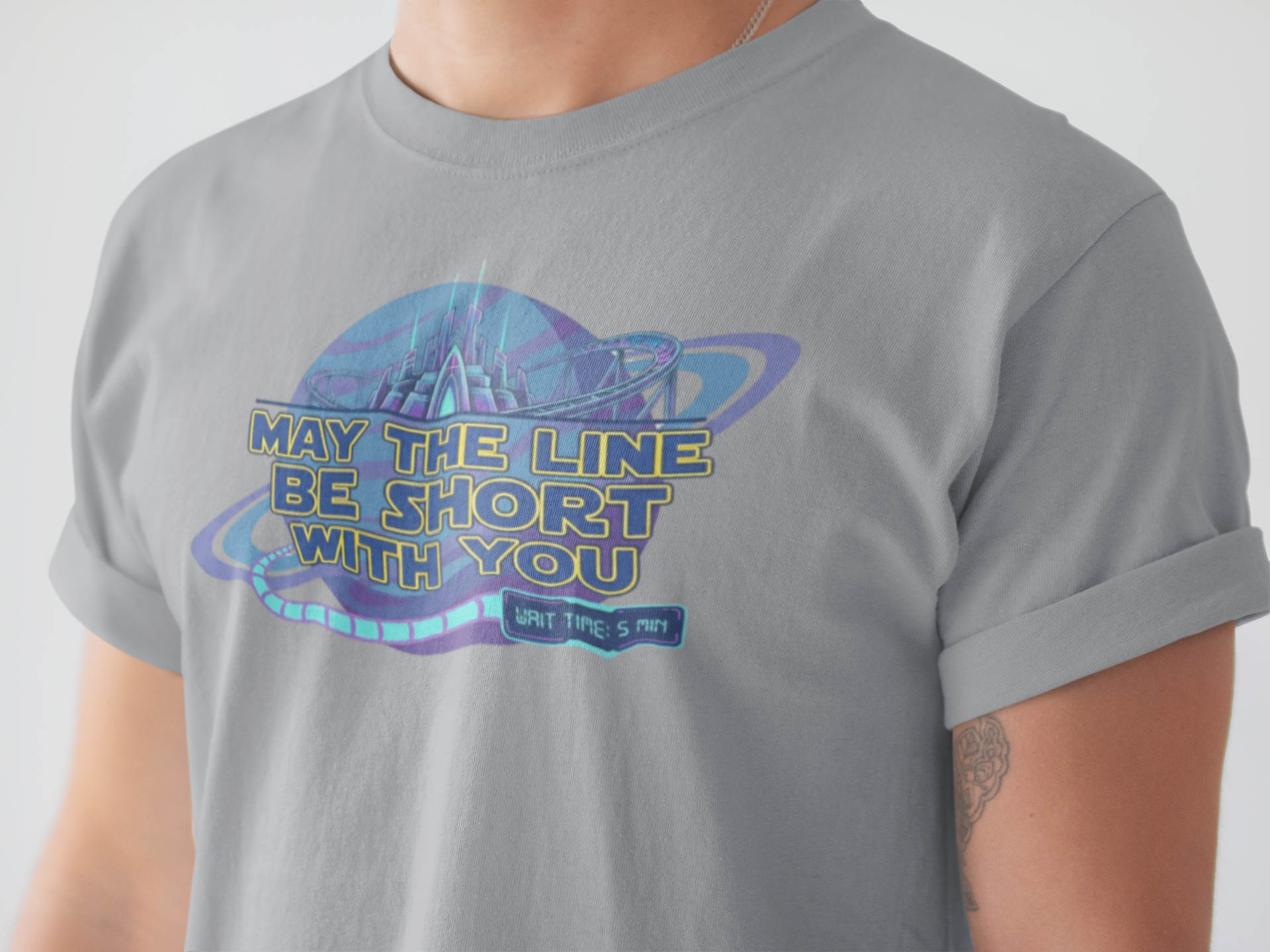 May The Line Be Short With You | Funny Ride Queue Shirt