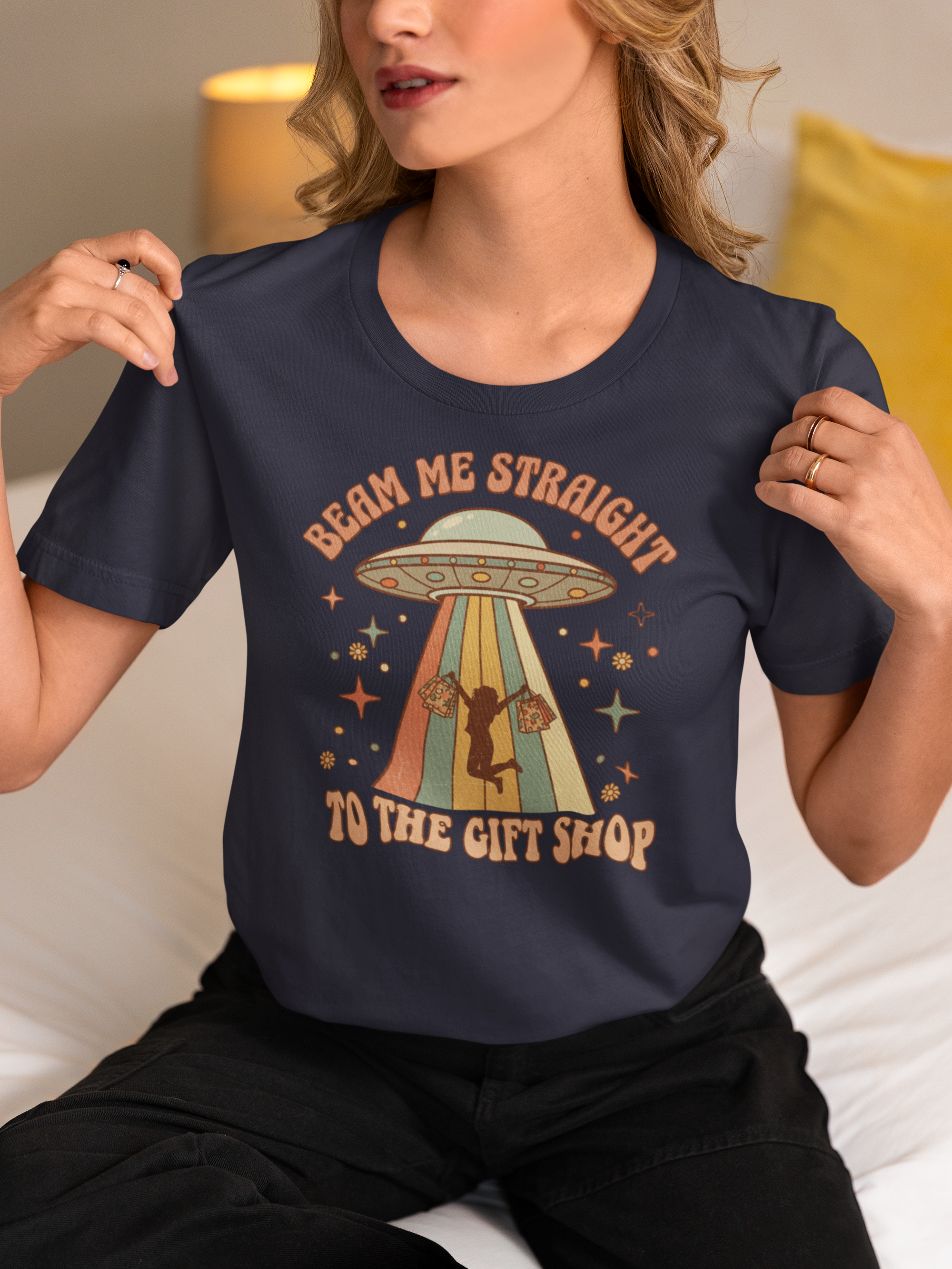 Beam Me Straight to the Gift Shop – Theme Park Mom Tee