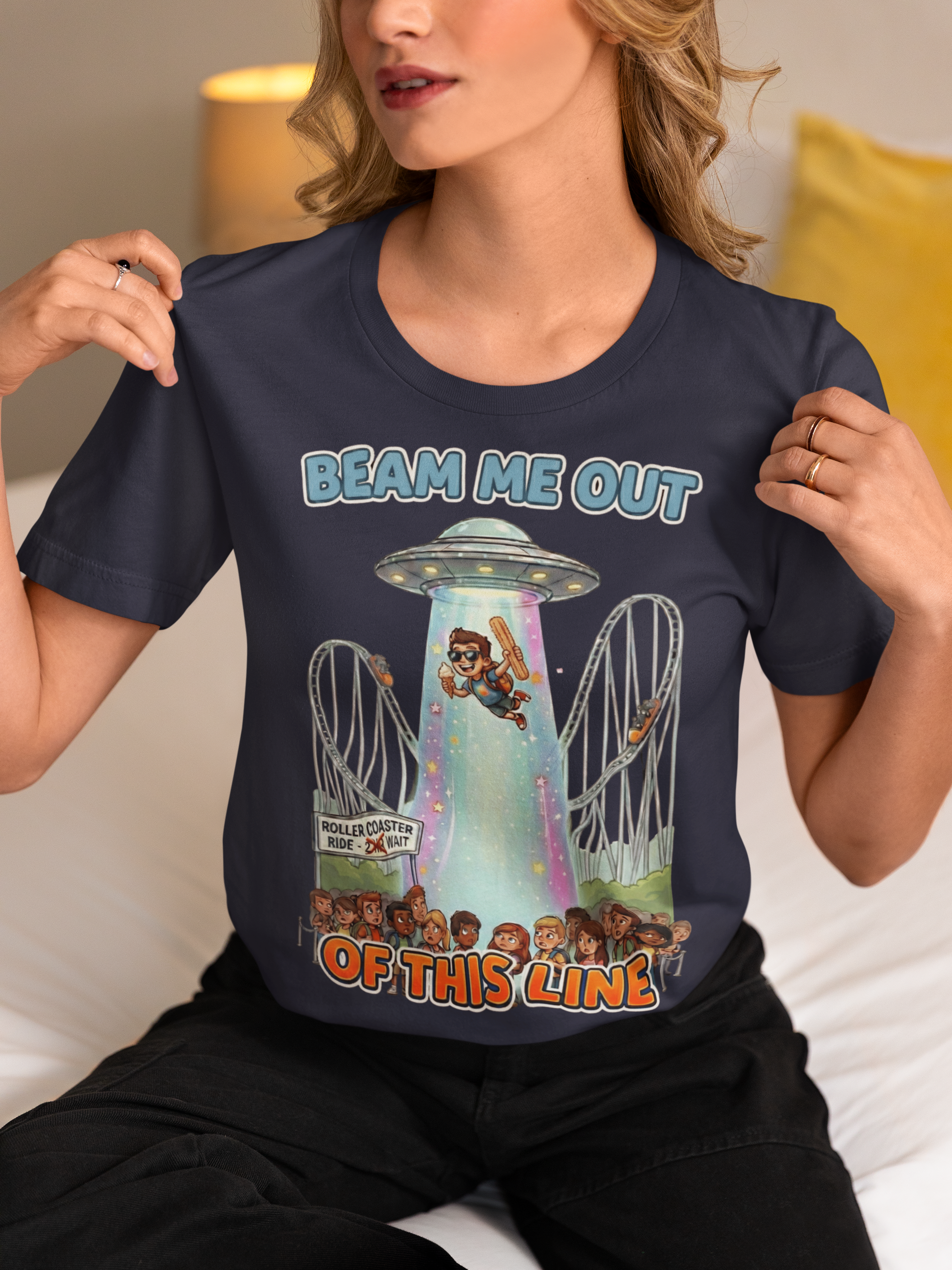 Beam Me Out of This Line Tee