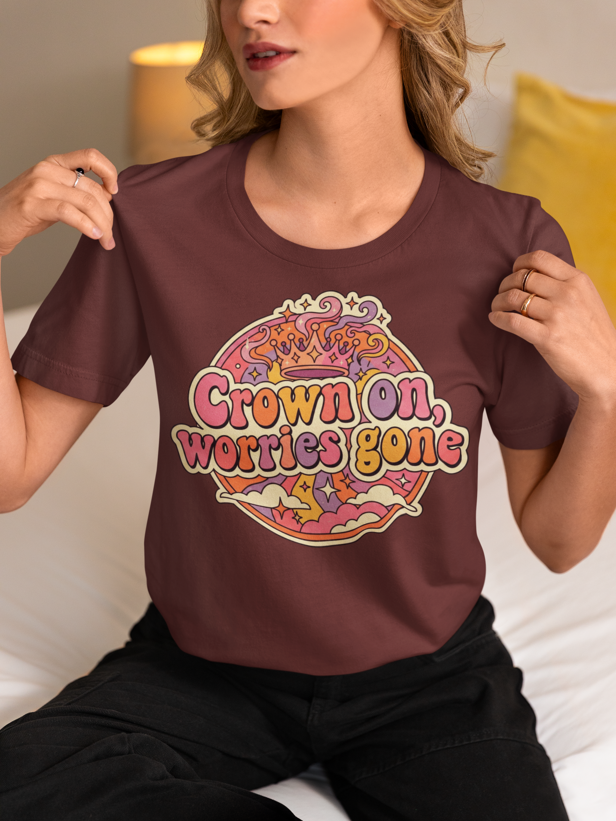 Crown On. Worries Gone. Tee