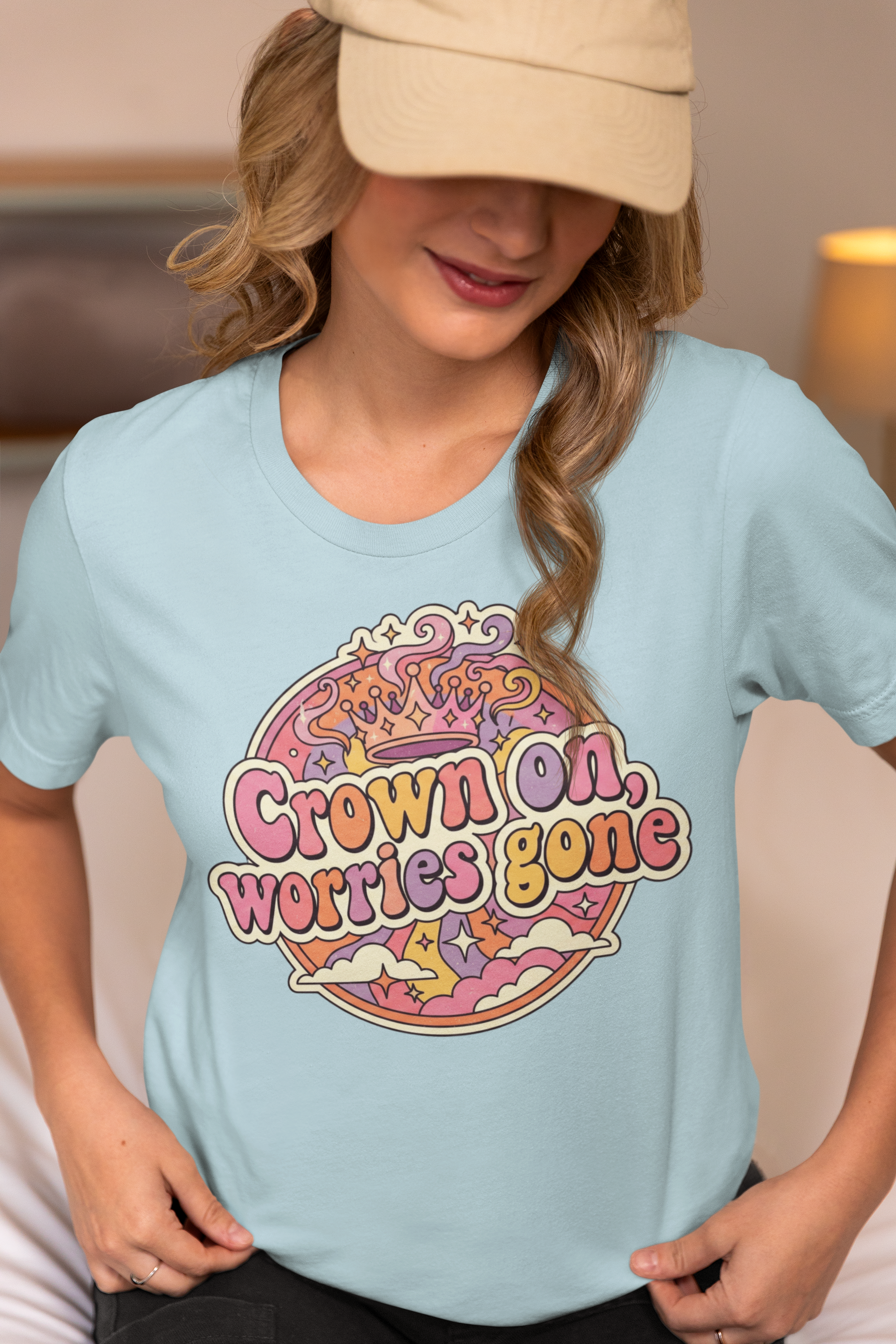 Crown On. Worries Gone. Tee
