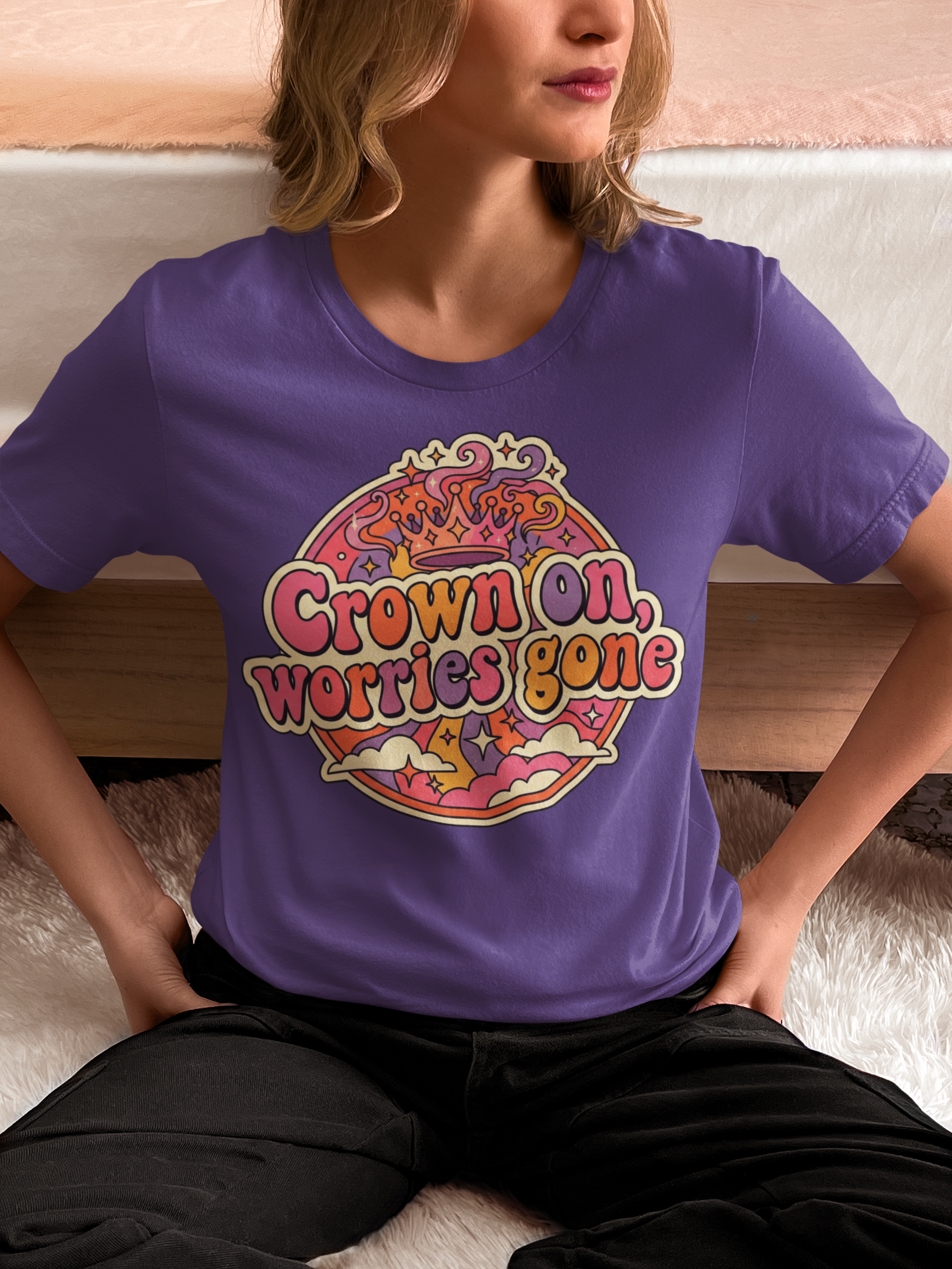 Crown On. Worries Gone. Tee