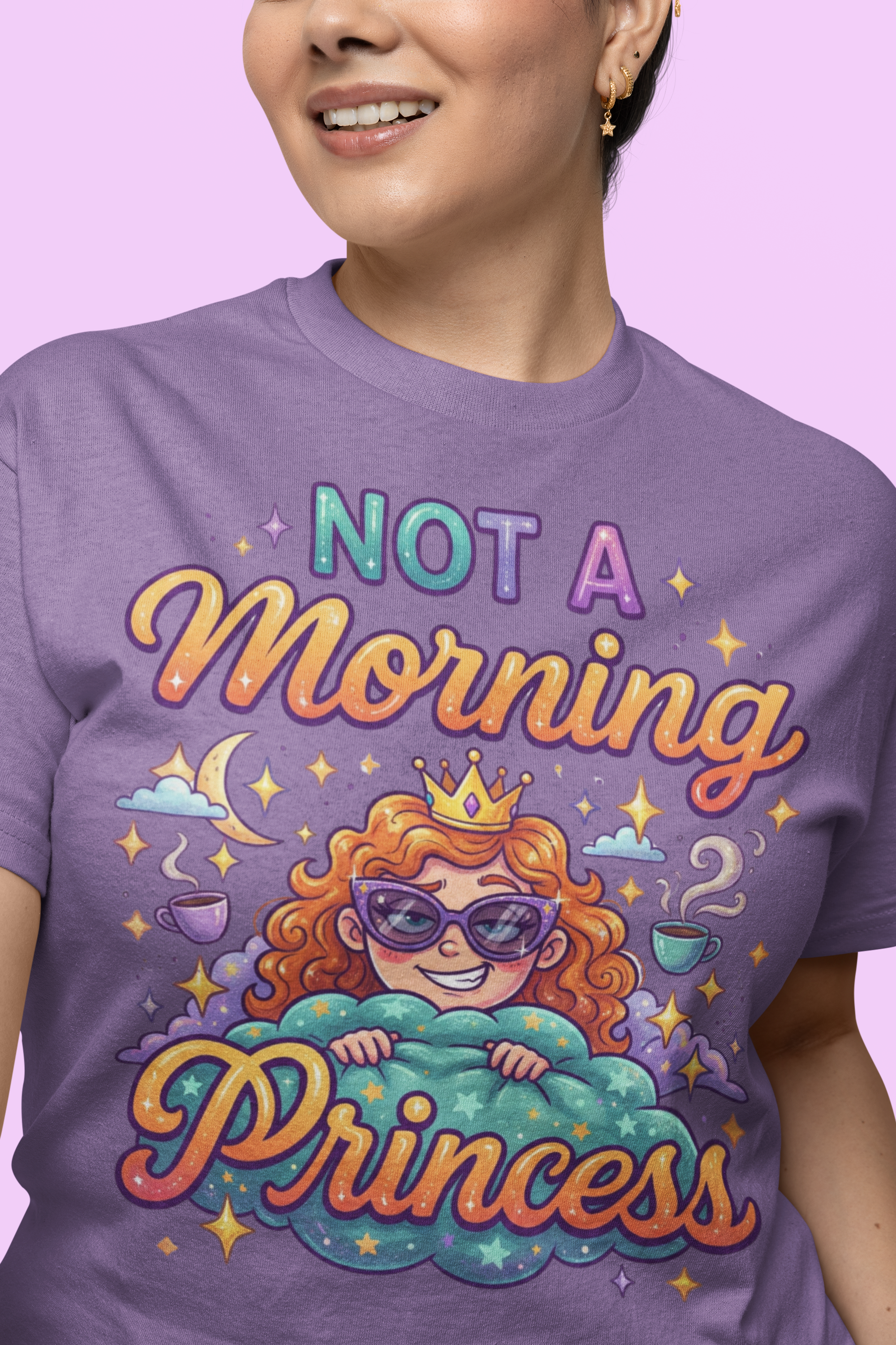 Not a Morning Princess Tee – Park Moms Run on Coffee