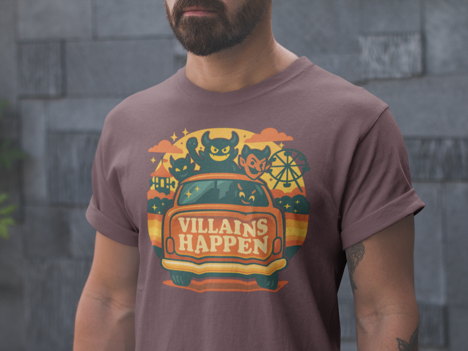 Villains Happen Park Dad Tee