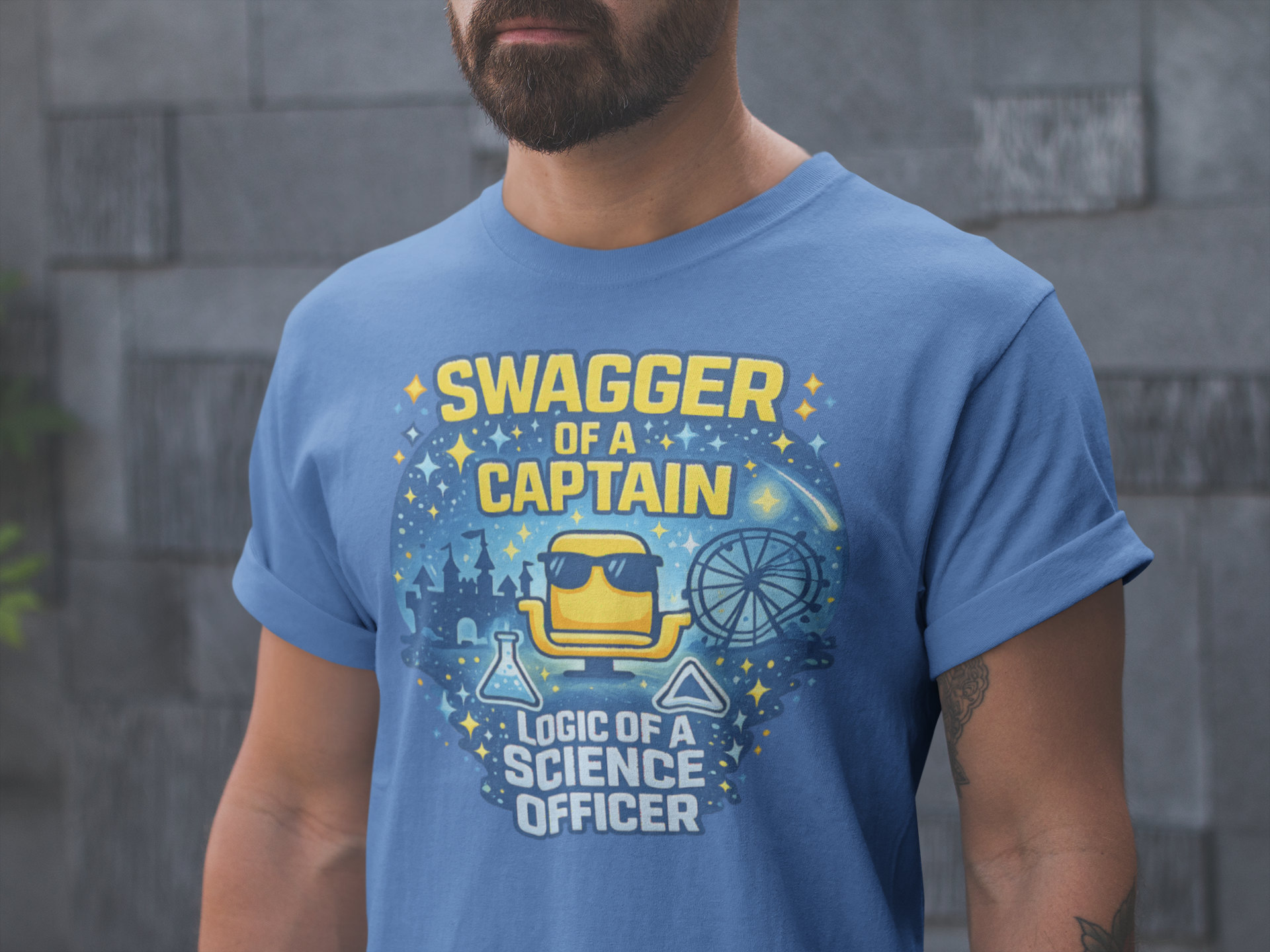 Captain Swagger. Science Officer Logic. Tee