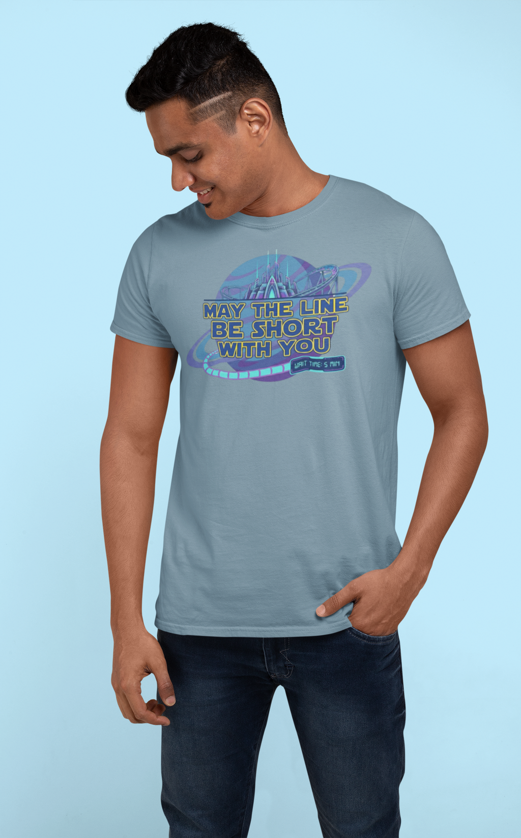 May The Line Be Short With You | Funny Ride Queue Shirt