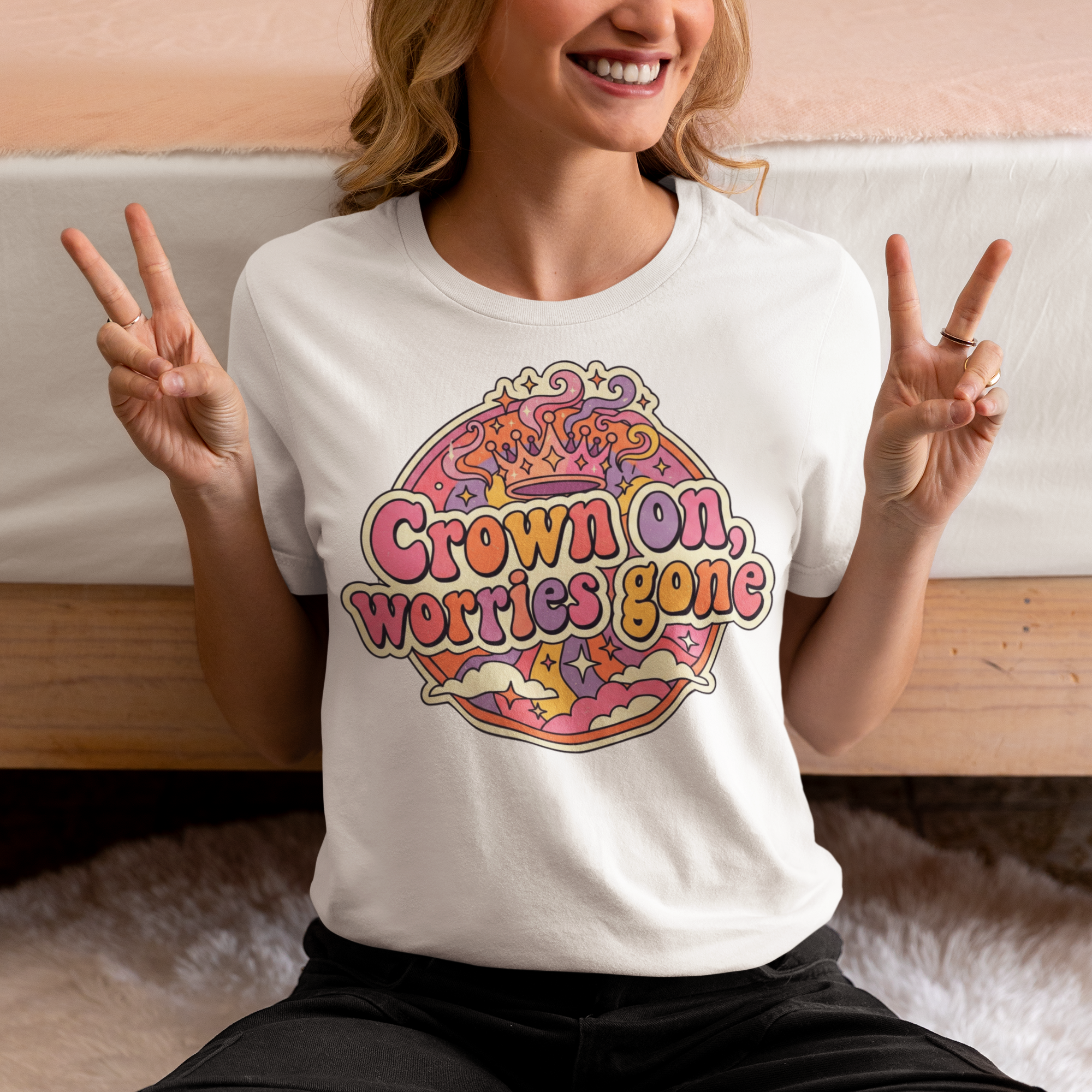 Crown On. Worries Gone. Tee