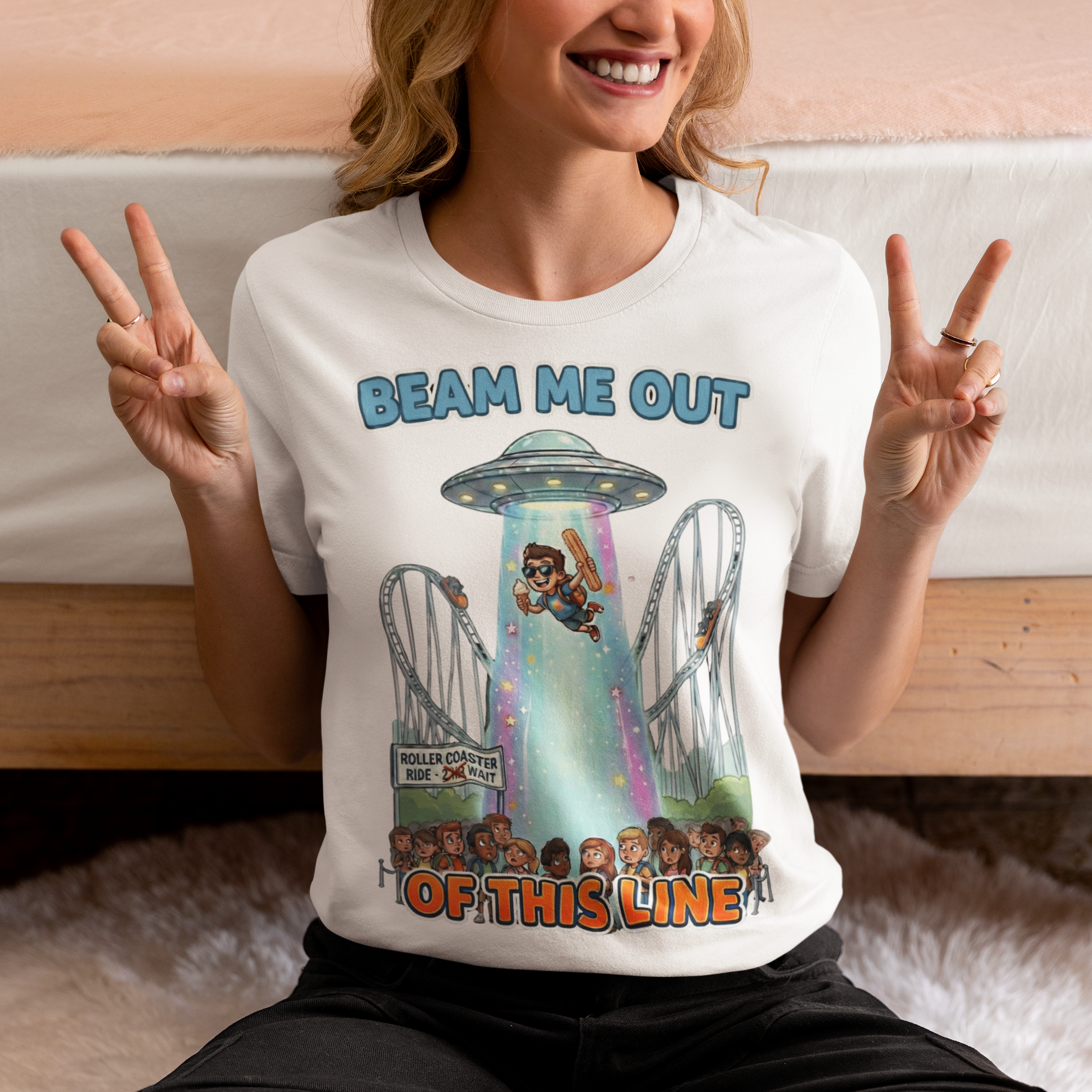 Beam Me Out of This Line Tee