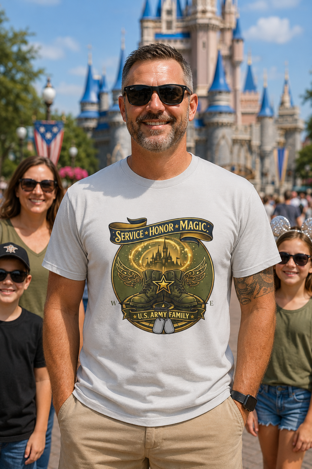 Service Honor Magic Army Family Shirt
