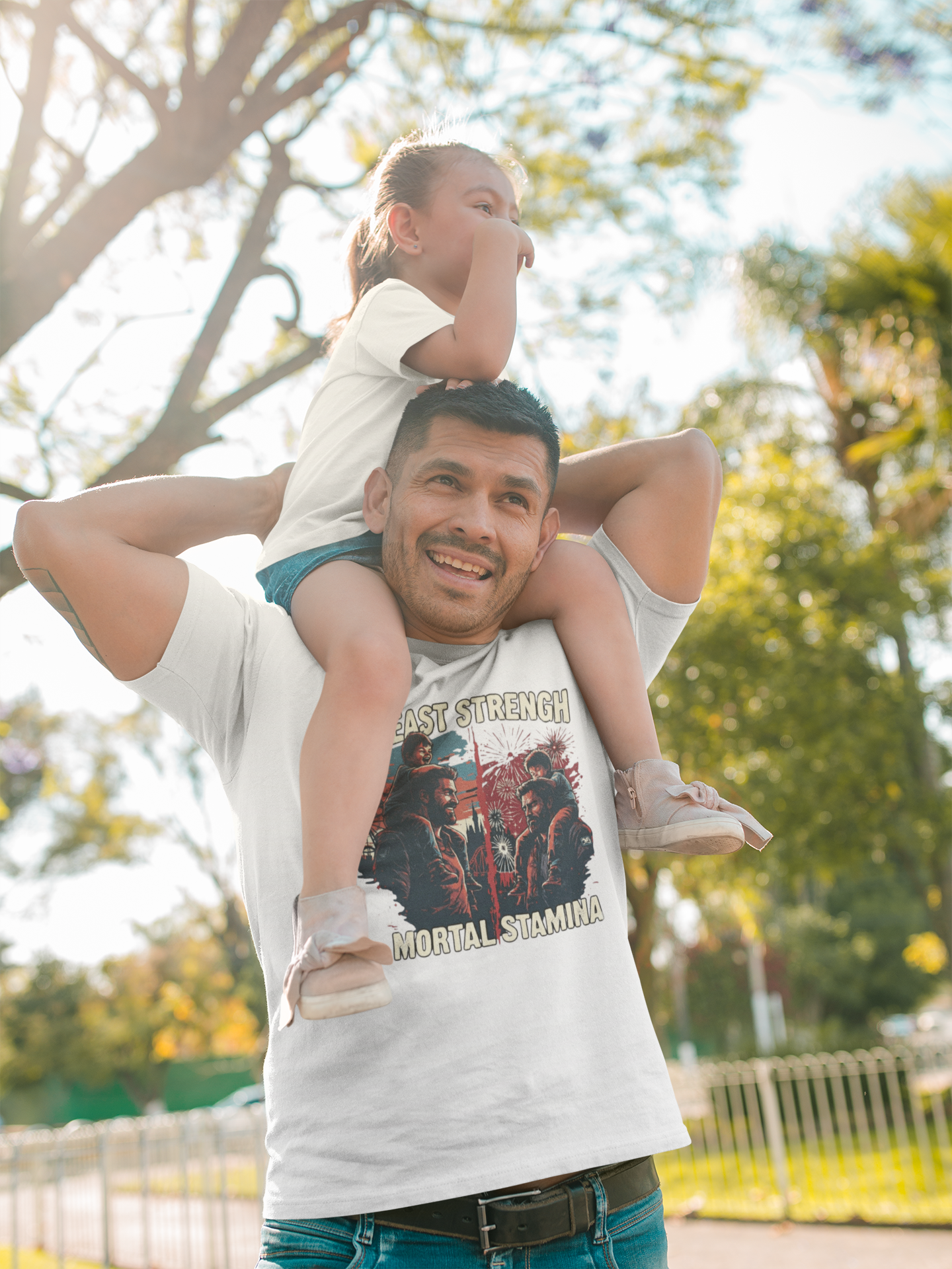Beast Strength, Mortal Stamina Park Dad Shirt | Rope Drop to Fireworks Tee