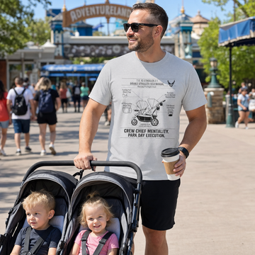 Crew Chief Mentality Park Day Execution Air Force Dad T-Shirt