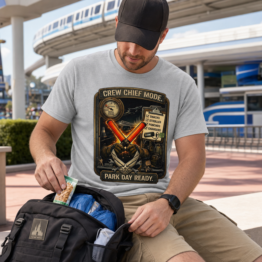 Crew Chief Mode Park Day Ready Air Force Dad T-Shirt