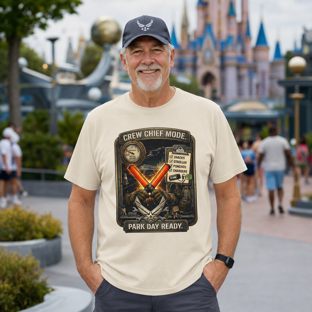 Crew Chief Mode Park Day Ready Air Force Dad T-Shirt