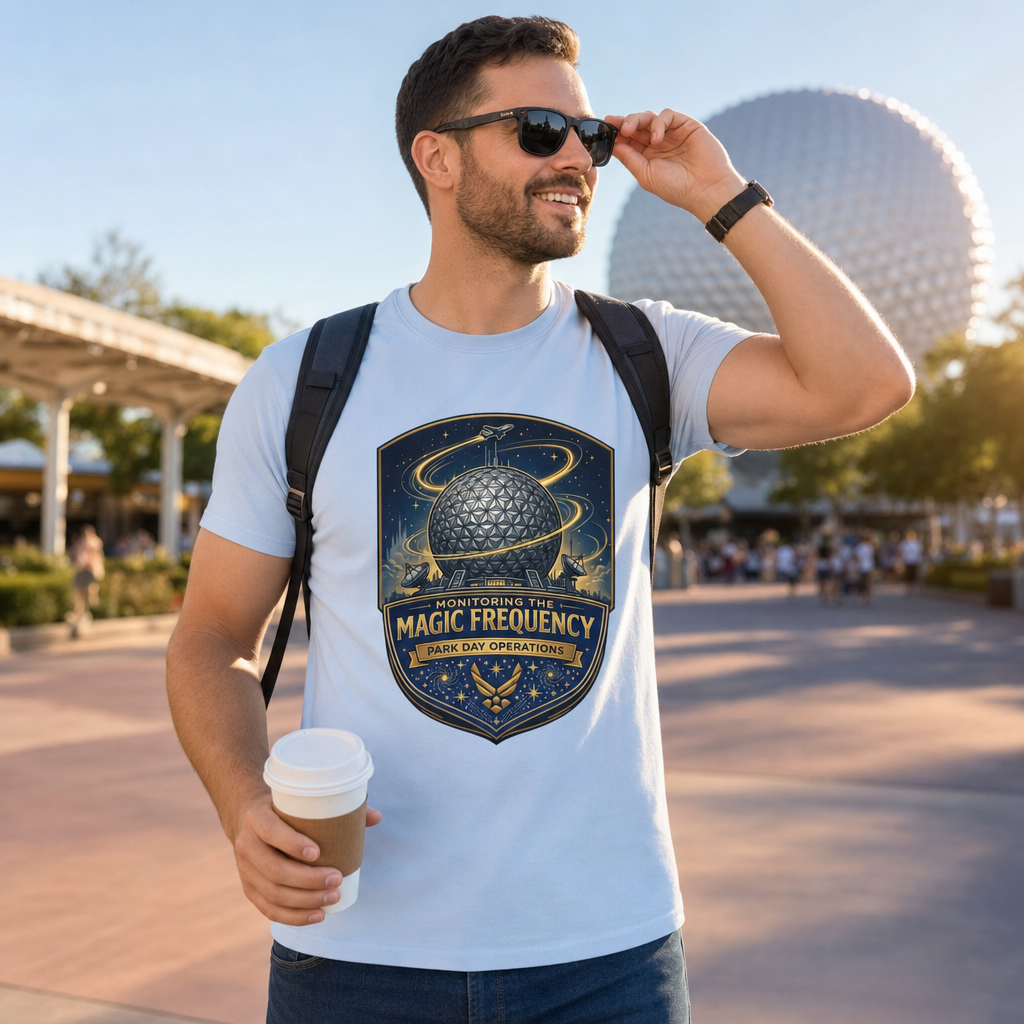 Monitoring the Magic Frequency Air Force Theme Park T-Shirt