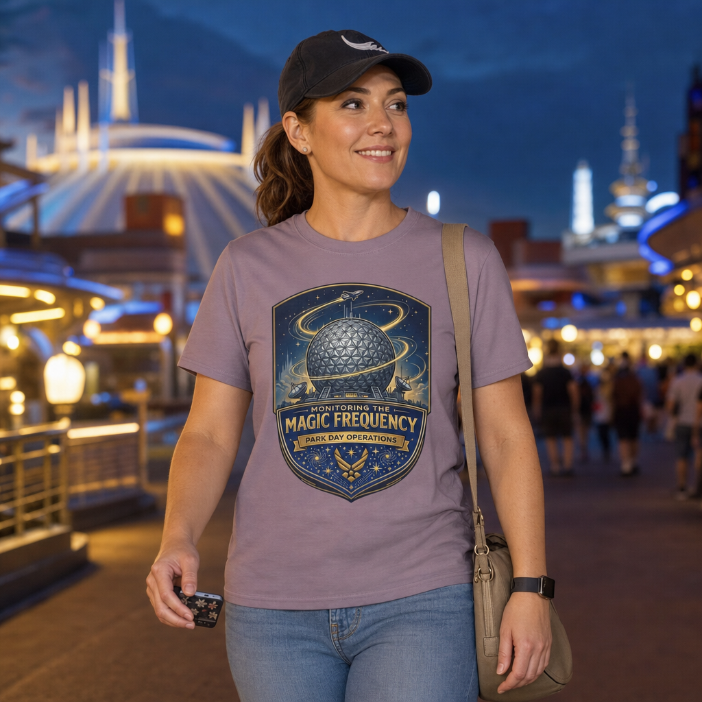 Monitoring the Magic Frequency Air Force Theme Park T-Shirt