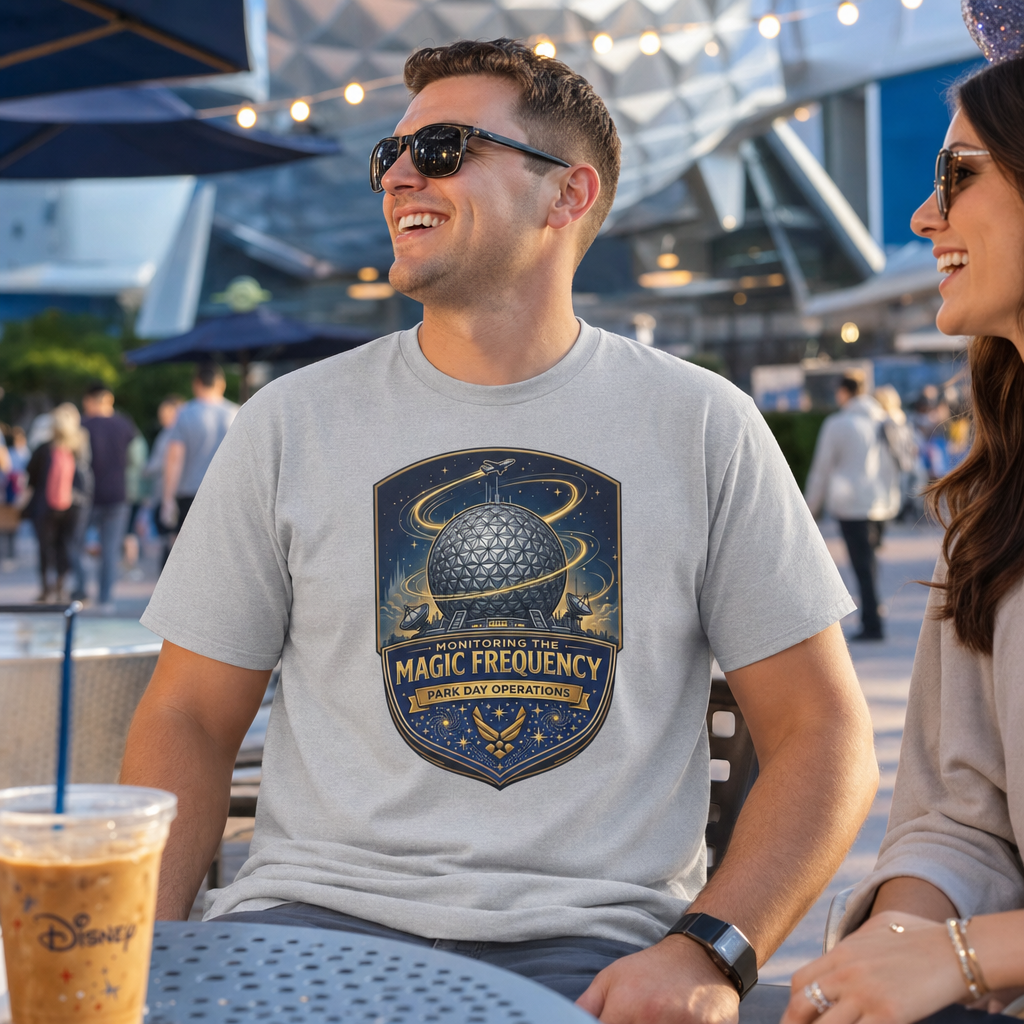 Monitoring the Magic Frequency Air Force Theme Park T-Shirt