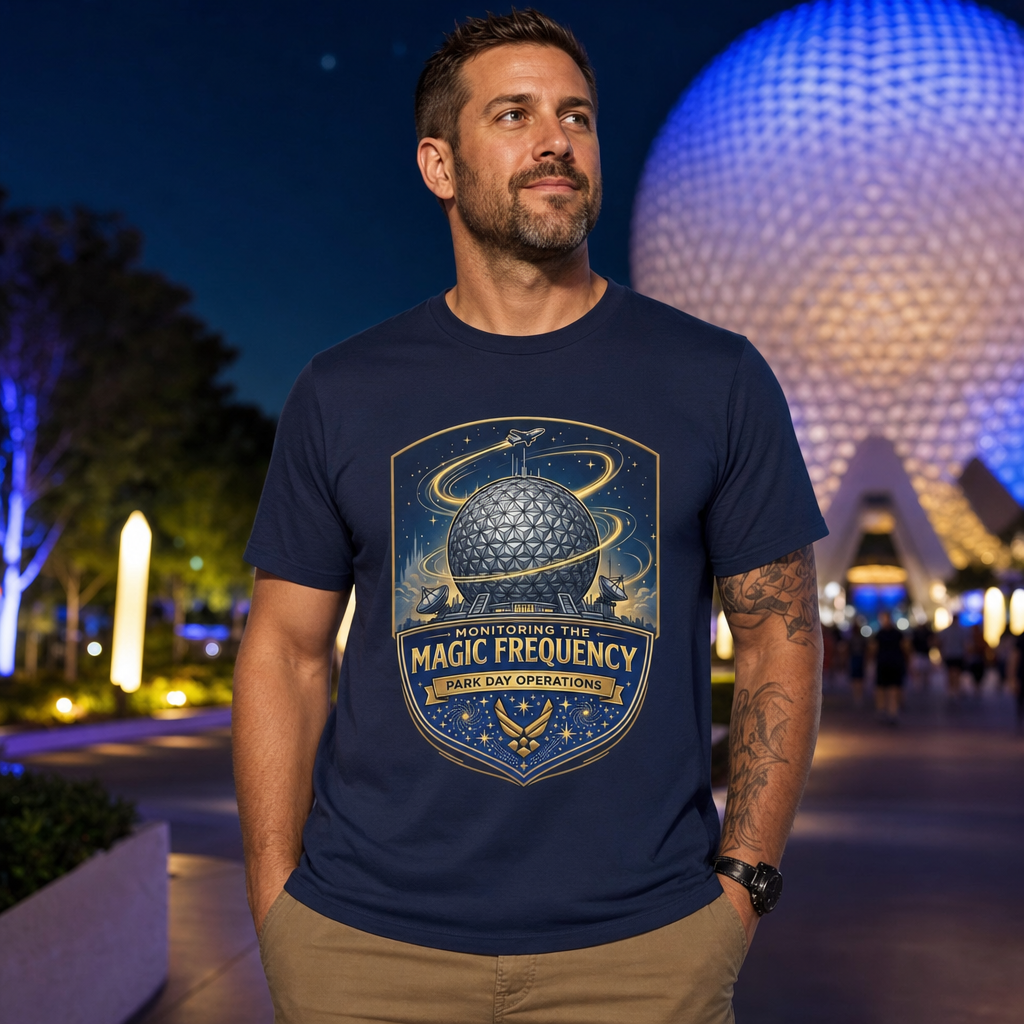 Monitoring the Magic Frequency Air Force Theme Park T-Shirt