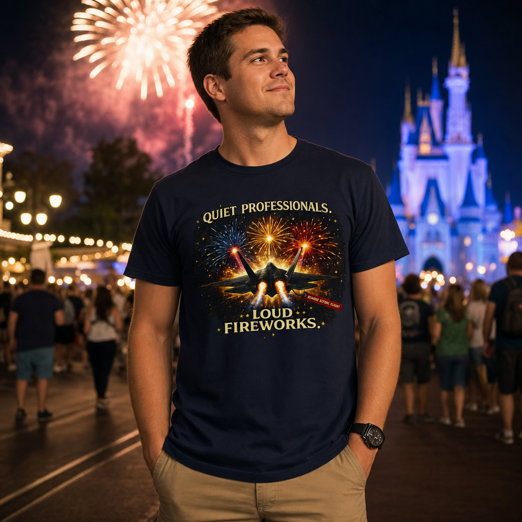 Quiet Professionals Loud Fireworks Air Force Theme Park Fireworks T-Shirt
