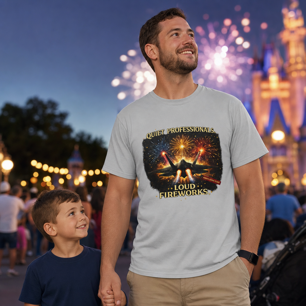 Quiet Professionals Loud Fireworks Air Force Theme Park Fireworks T-Shirt