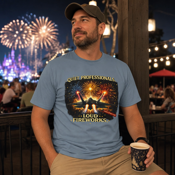 Quiet Professionals Loud Fireworks Air Force Theme Park Fireworks T-Shirt