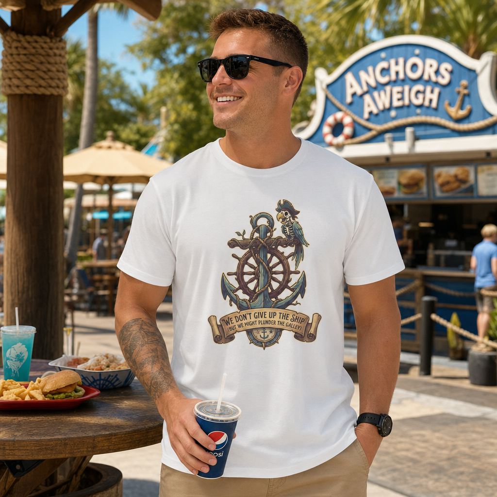 Navy Veteran Theme Park Shirt – Don’t Give Up the Ship