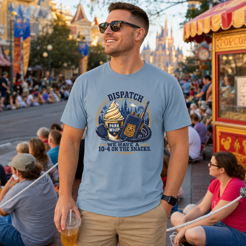 Dispatch We Have a 10-4 On the Snacks Police First Responder Theme Park Shirt