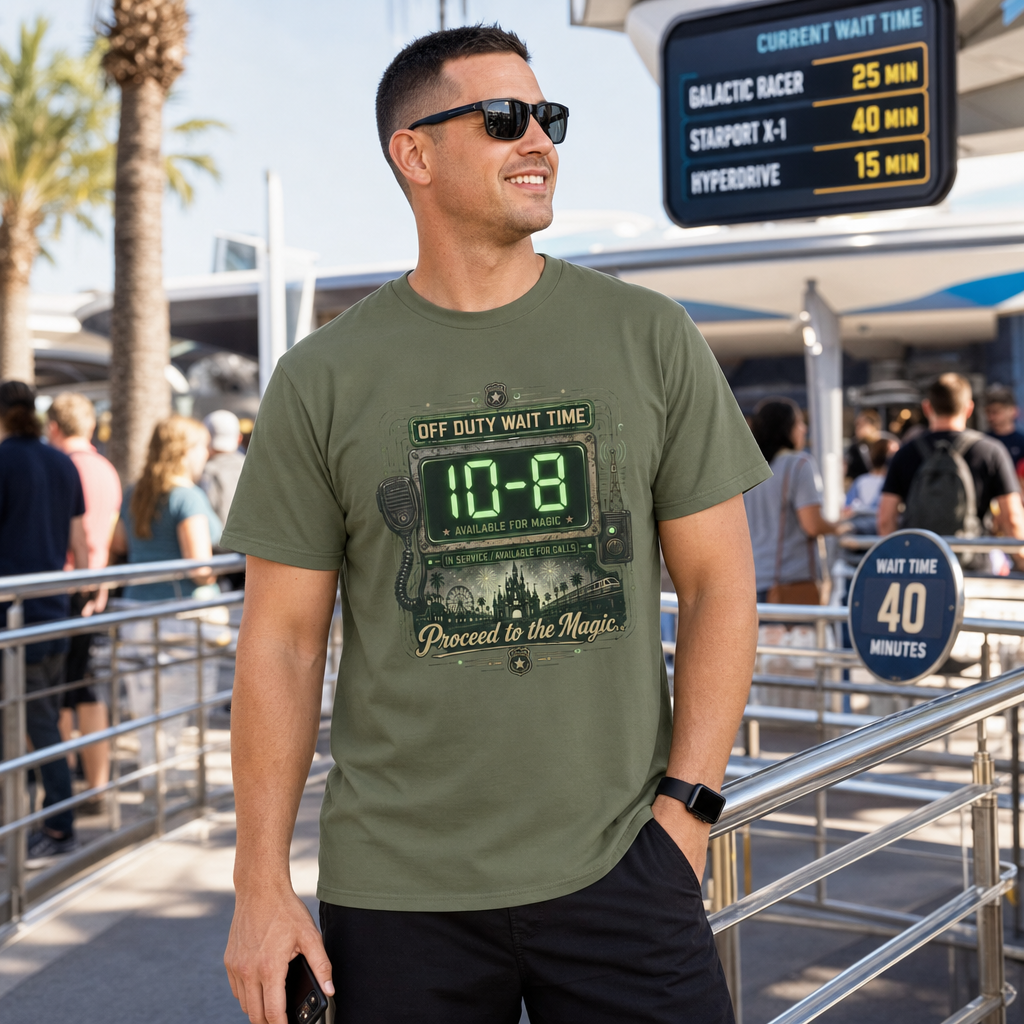 10-8 Available For Magic Police Officer Theme Park Shirt, Law Enforcement Vacation Tee, Off Duty Cop Gift