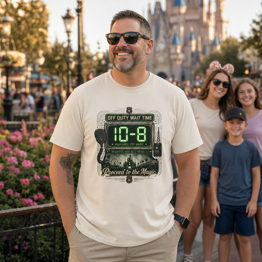 10-8 Available For Magic Police Officer Theme Park Shirt, Law Enforcement Vacation Tee, Off Duty Cop Gift