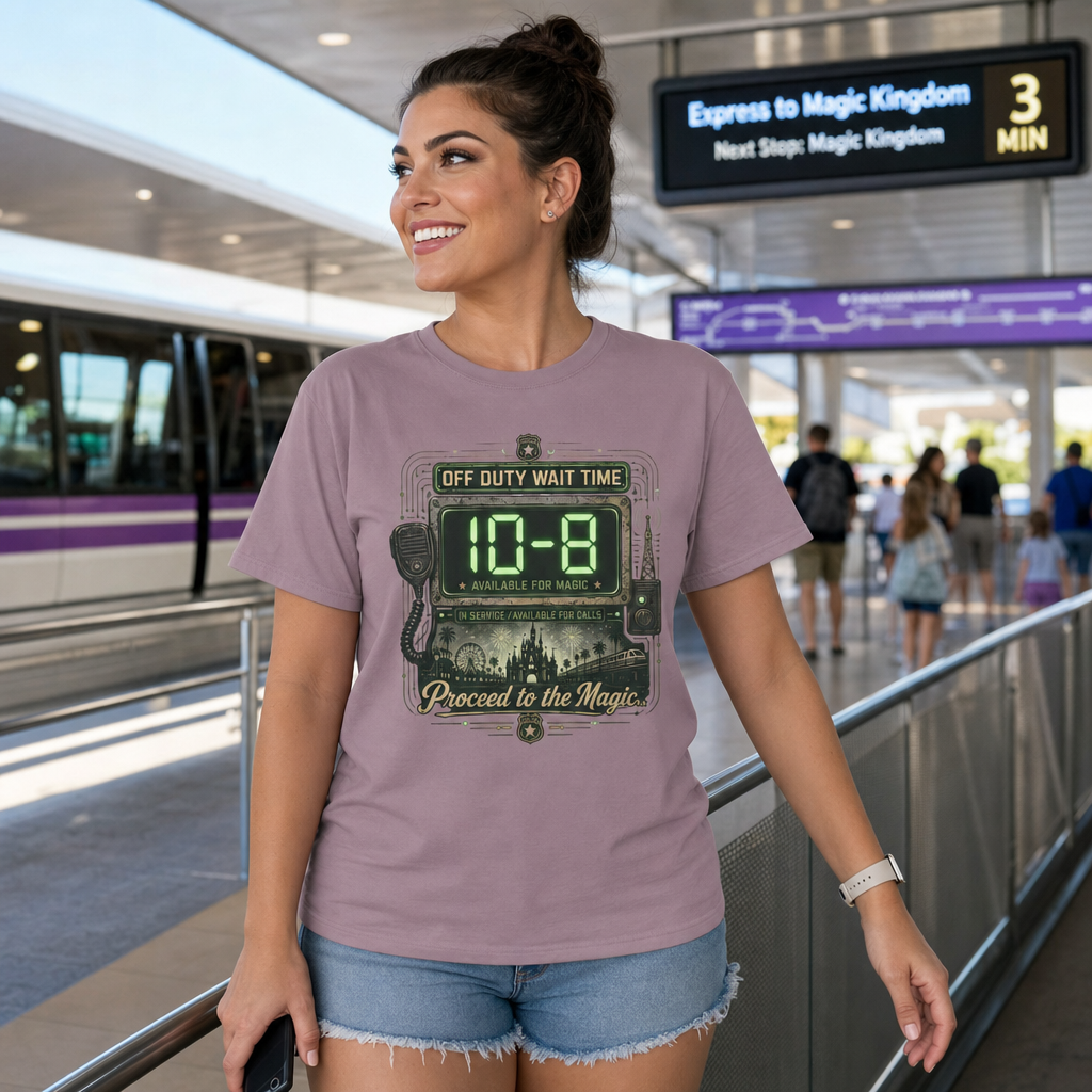 10-8 Available For Magic Police Officer Theme Park Shirt, Law Enforcement Vacation Tee, Off Duty Cop Gift