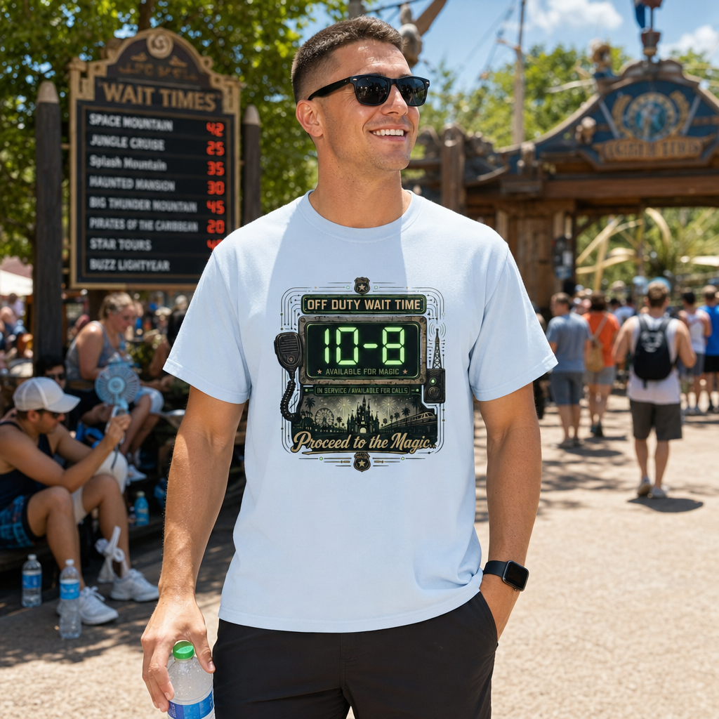 10-8 Available For Magic Police Officer Theme Park Shirt, Law Enforcement Vacation Tee, Off Duty Cop Gift