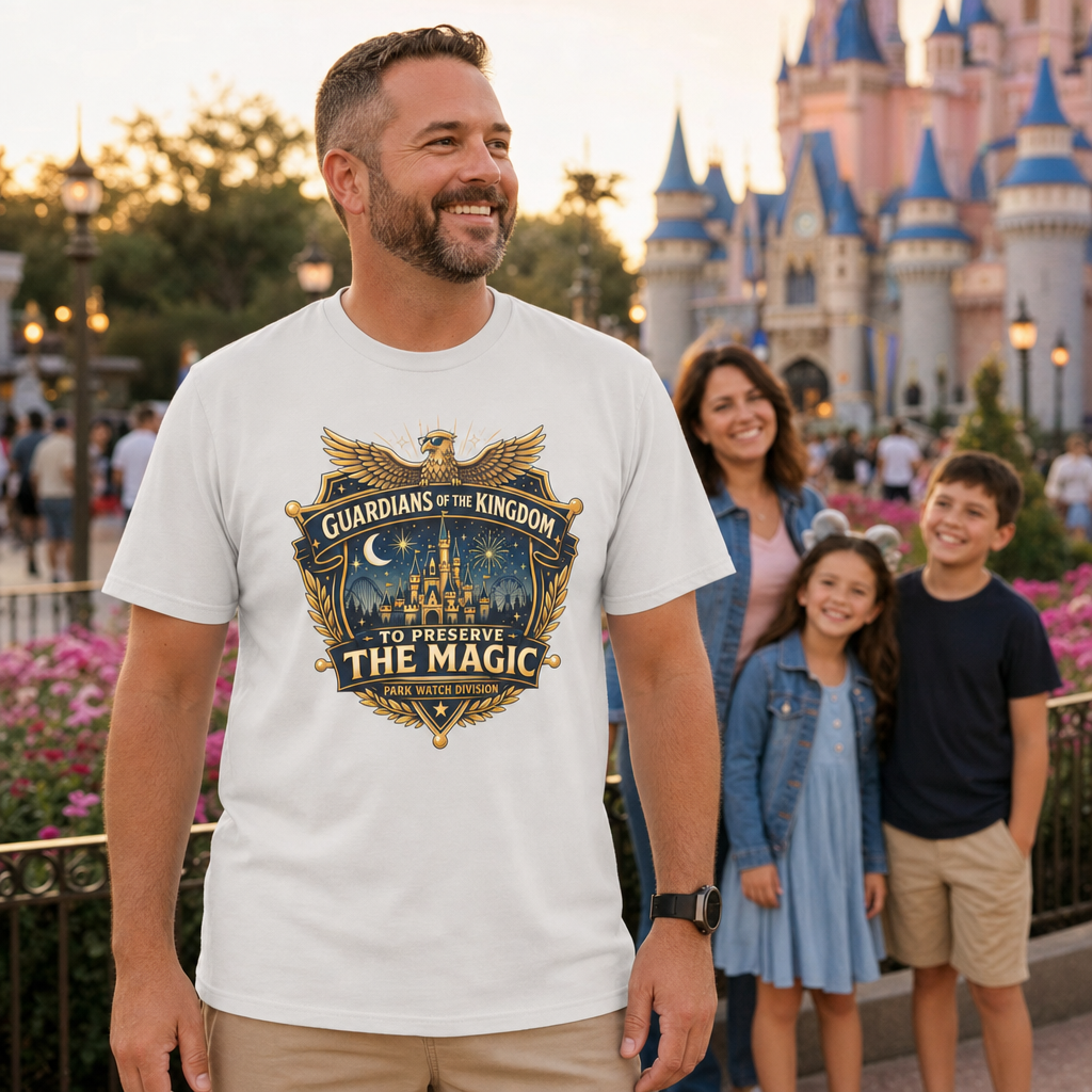 Guardians of the Kingdom Police Officer Theme Park Shirt, Off Duty Cop Vacation Tee, Law Enforcement Gift