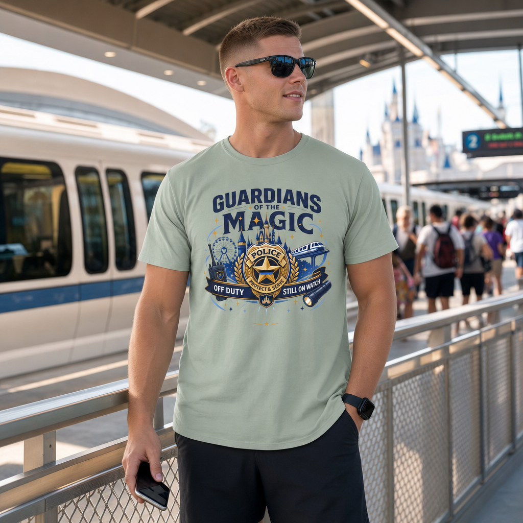 Guardians of the Magic Police Officer Theme Park Shirt, Off Duty Cop Vacation Tee, Law Enforcement Gift